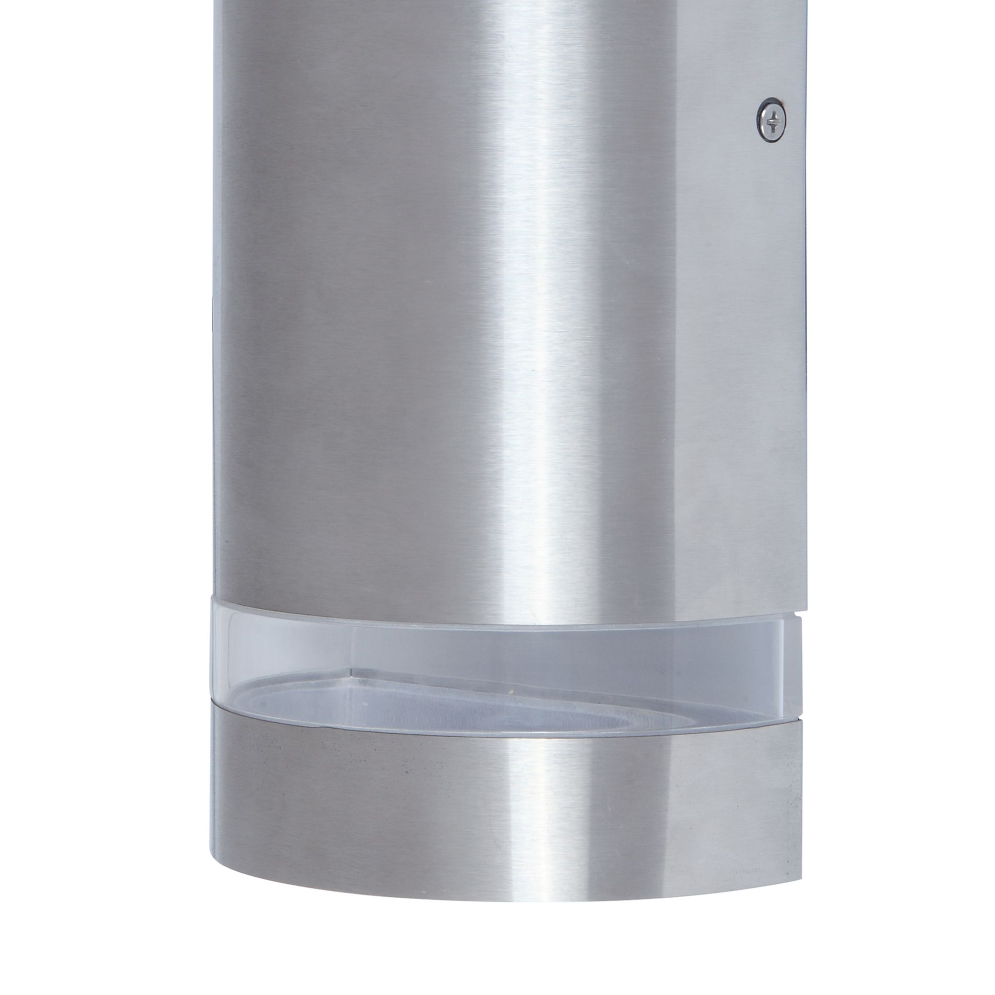 GoodHome Fixed Stainless steel Mains-powered Integrated LED Outdoor Double Half wall light 950lm