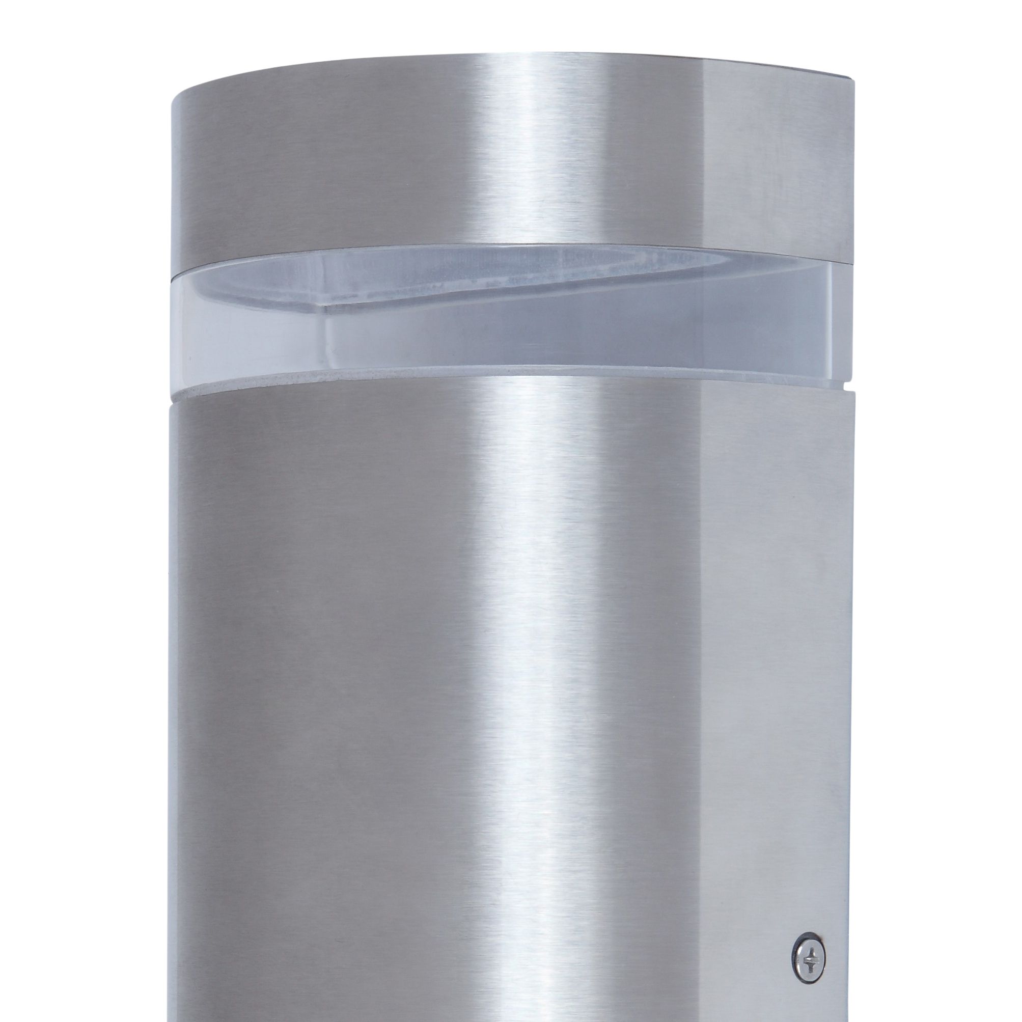 GoodHome Fixed Stainless steel Mains-powered Integrated LED Outdoor Double Half wall light 950lm
