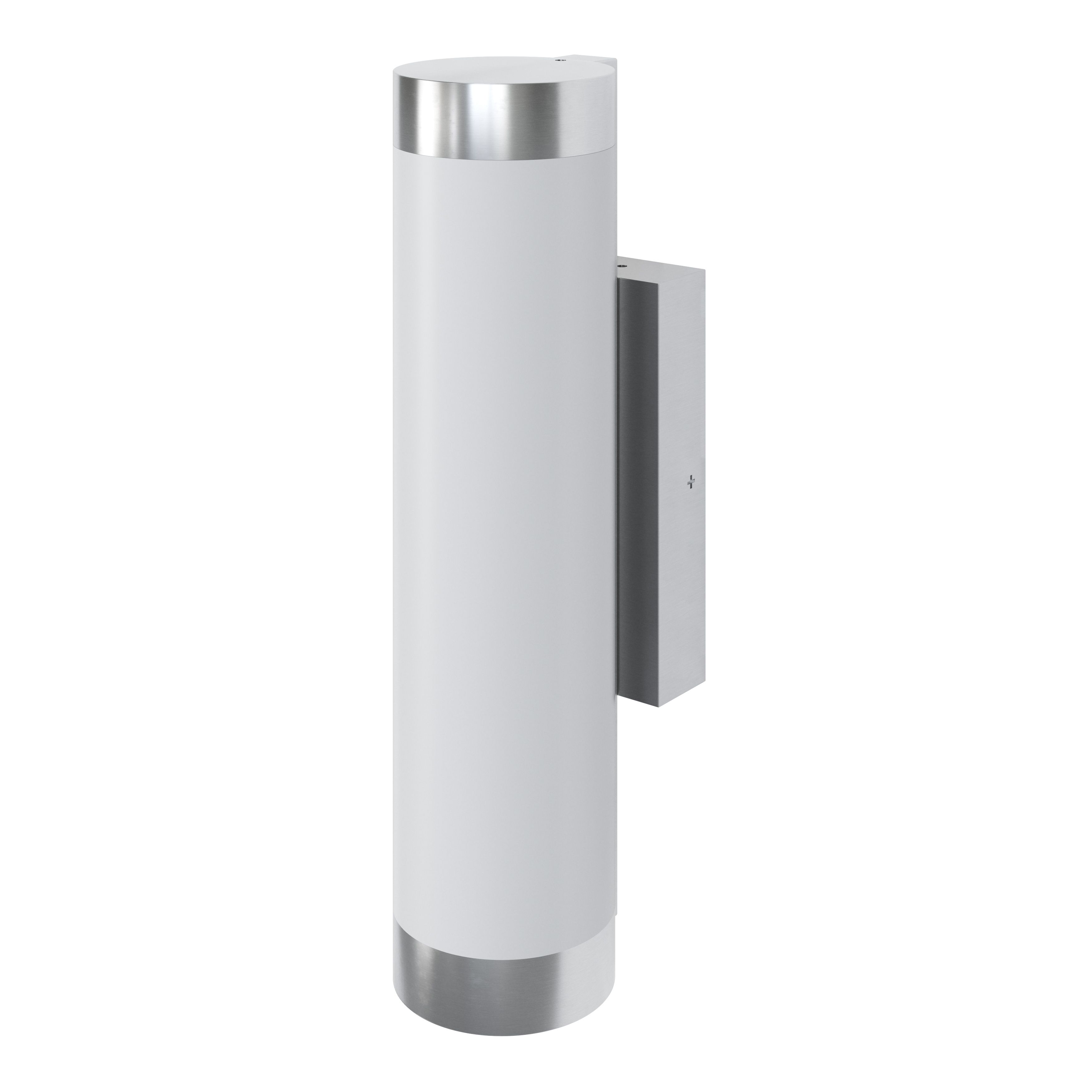 GoodHome Fixed Stainless steel Mains-powered Integrated LED Outdoor Wall light 1400lm (Dia)7.6cm