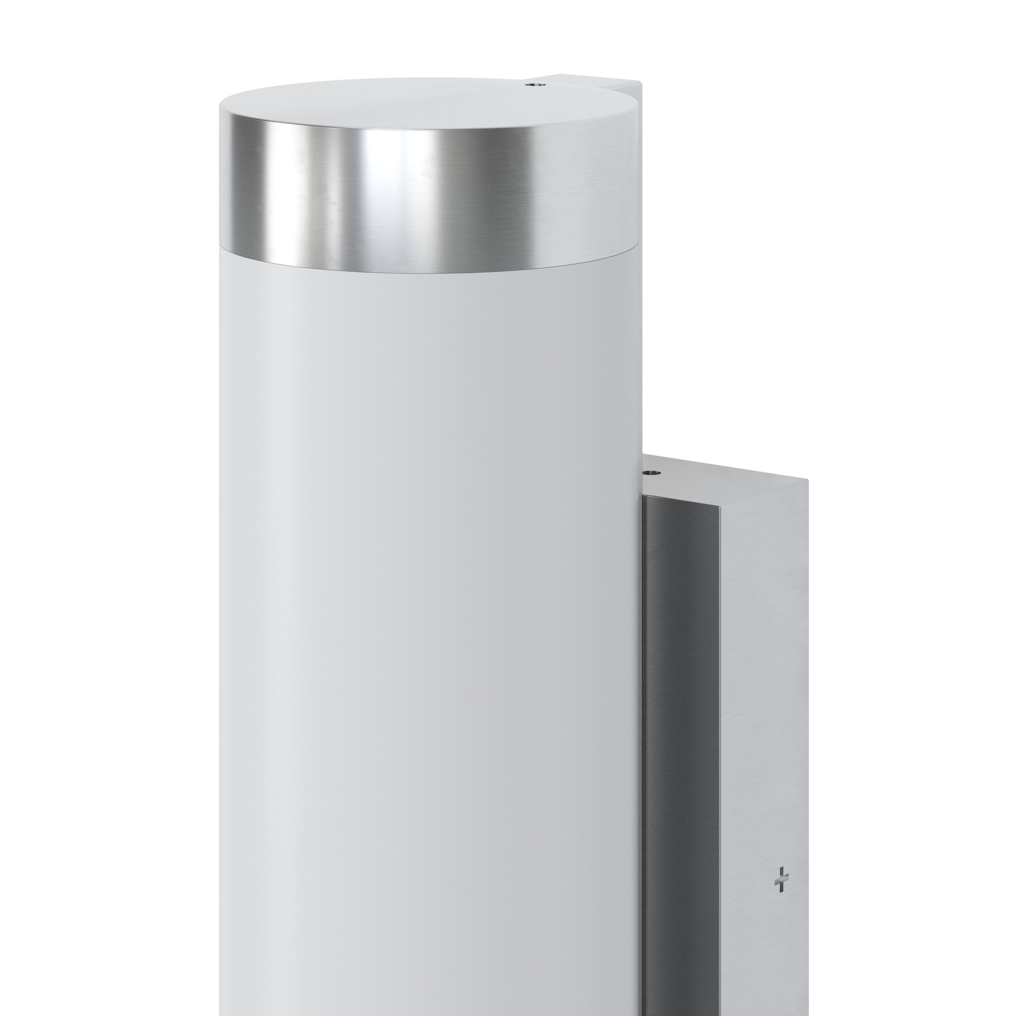 GoodHome Fixed Stainless steel Mains-powered Integrated LED Outdoor Wall light 1400lm (Dia)7.6cm