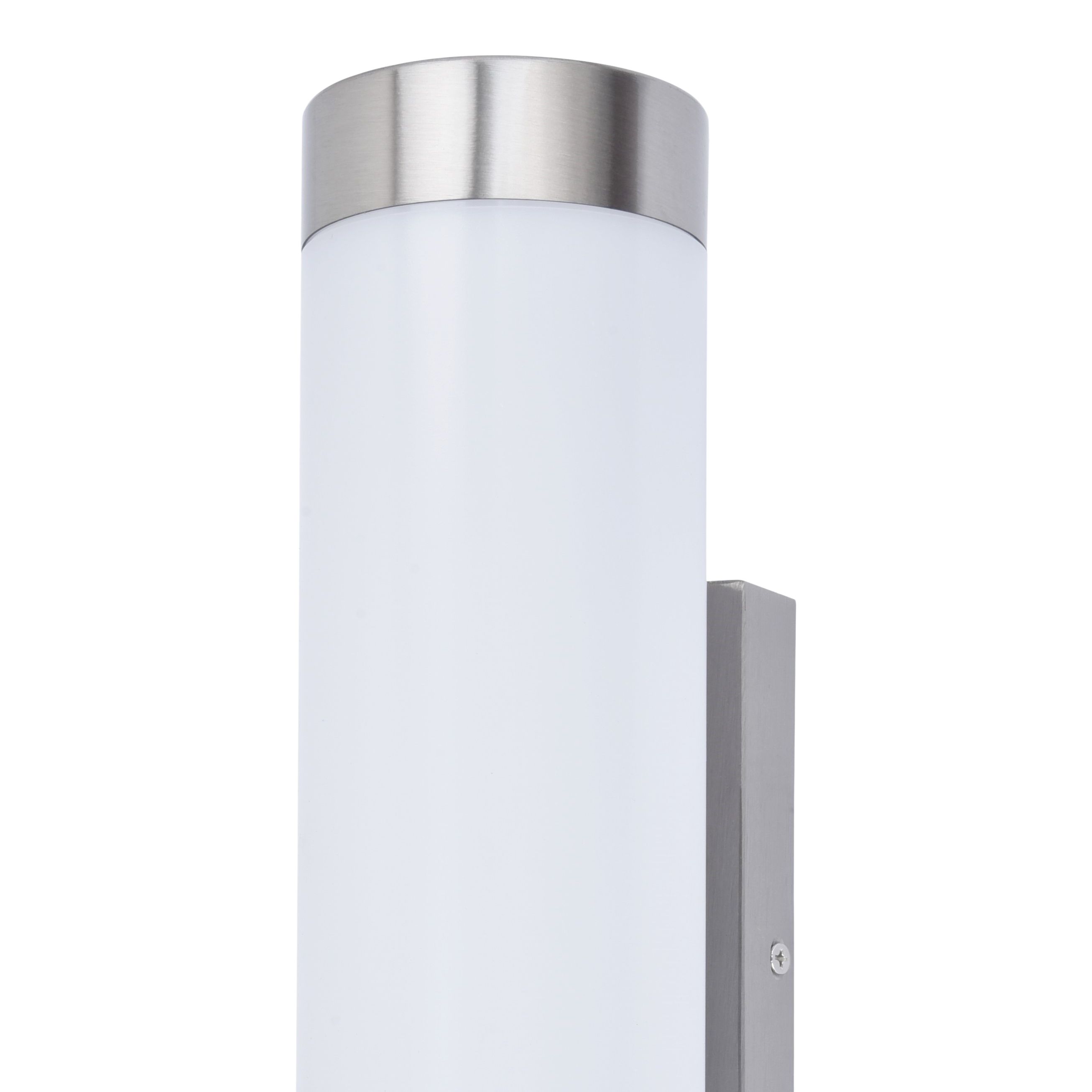 GoodHome Fixed Stainless steel Mains-powered Integrated LED Outdoor Wall light 1400lm (Dia)7.6cm