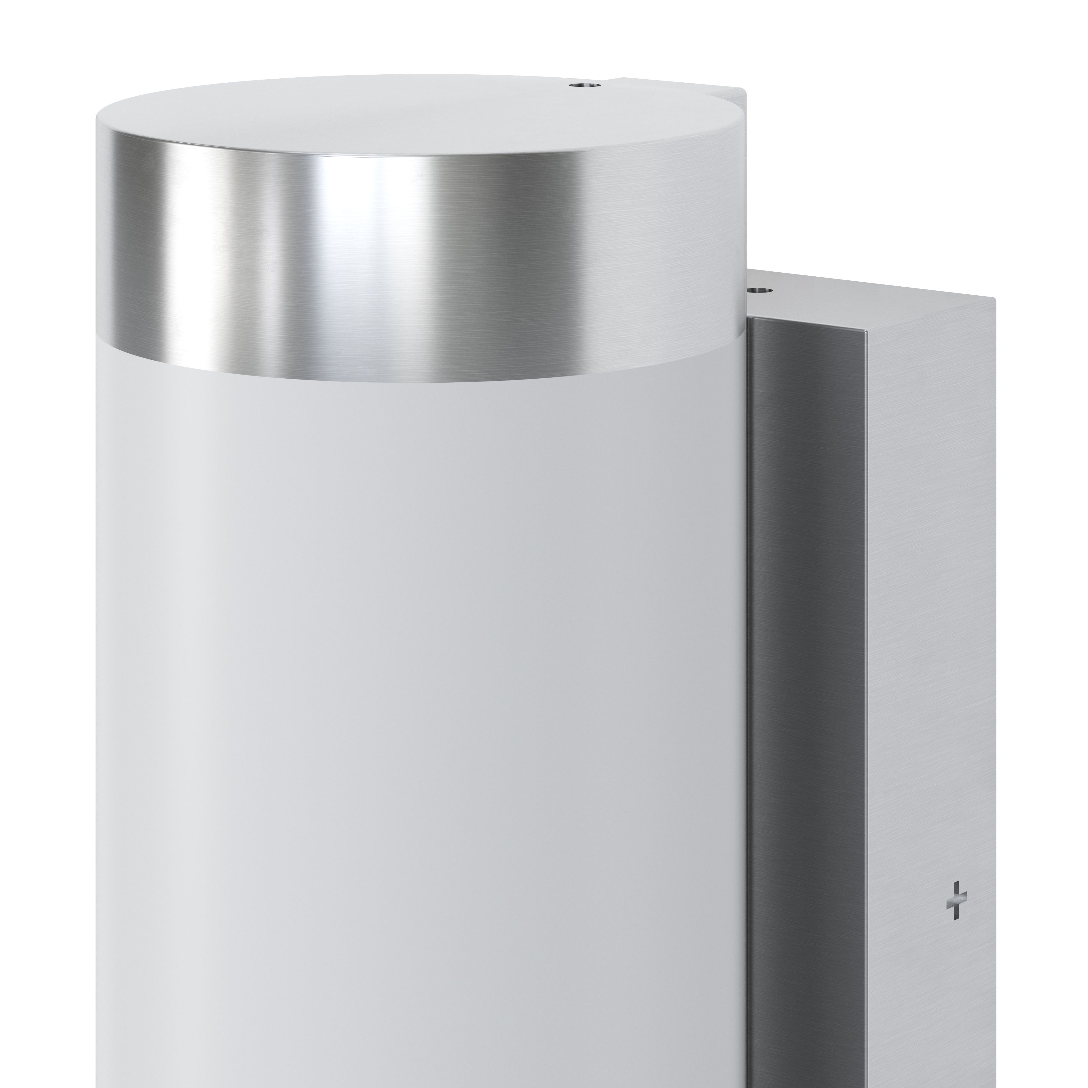 GoodHome Fixed Stainless steel Mains-powered Integrated LED Outdoor Wall light 900lm (Dia)7.6cm