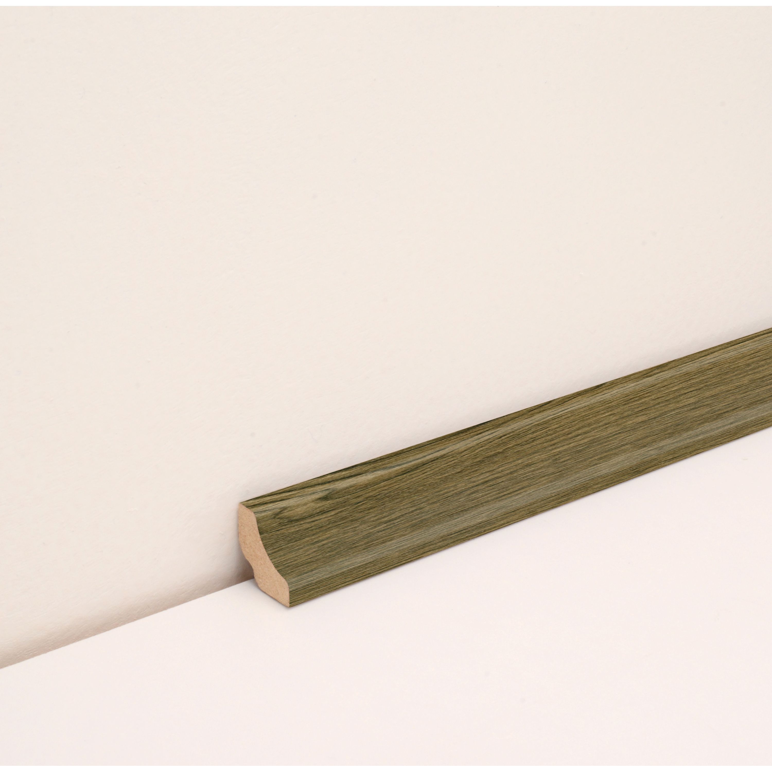 GoodHome FU026 Greige Wood effect Scotia trim, 220cm