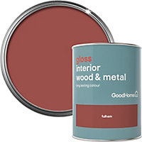 GoodHome Fulham Gloss Metal & wood paint, 750ml
