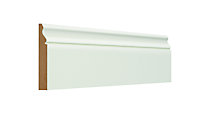 GoodHome Fully finished White MDF Ogee Architrave (L)2.1m (W)69mm (T)18mm
