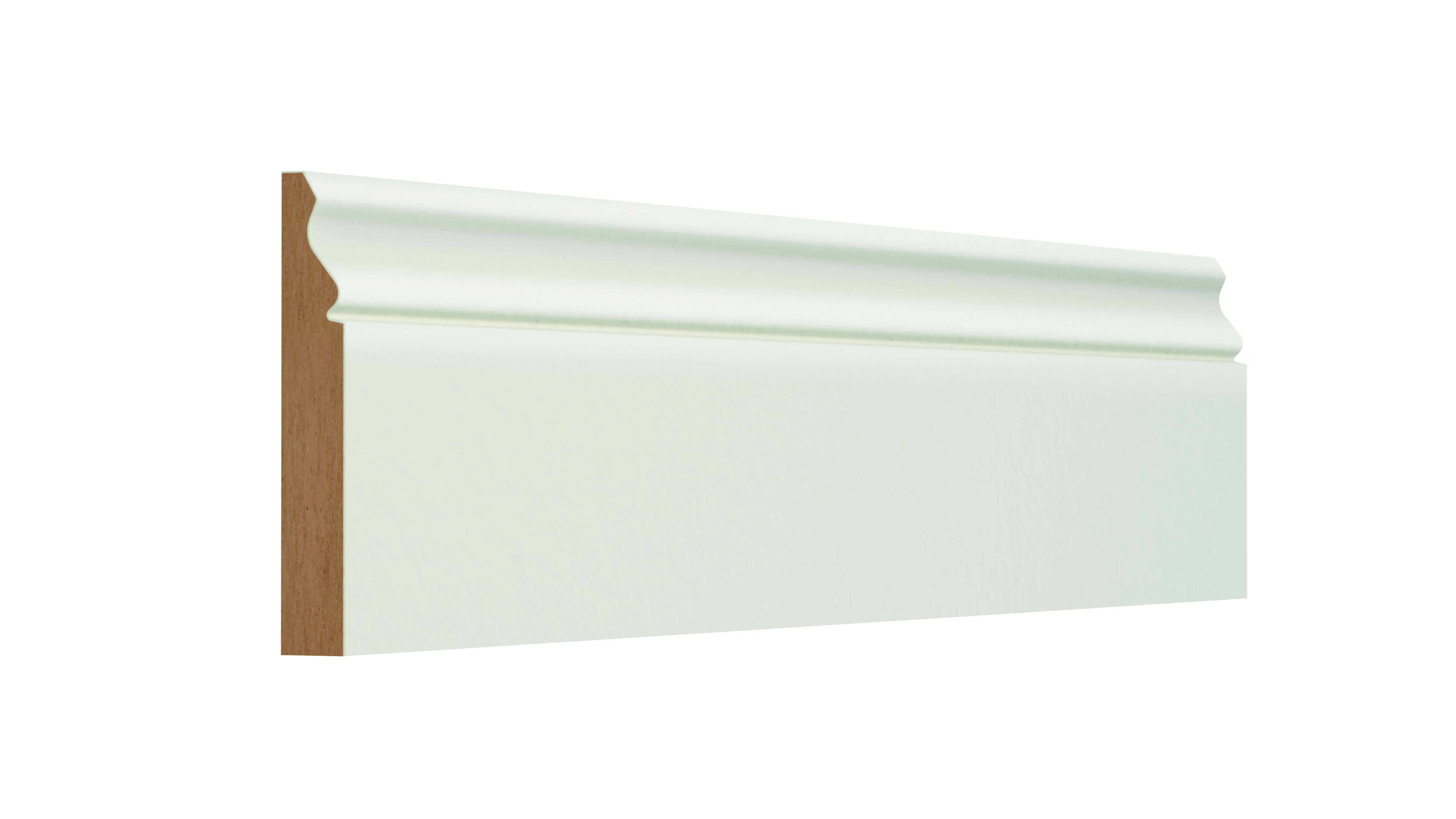 GoodHome Fully finished White MDF Ogee Architrave (L)2.1m (W)69mm (T)18mm