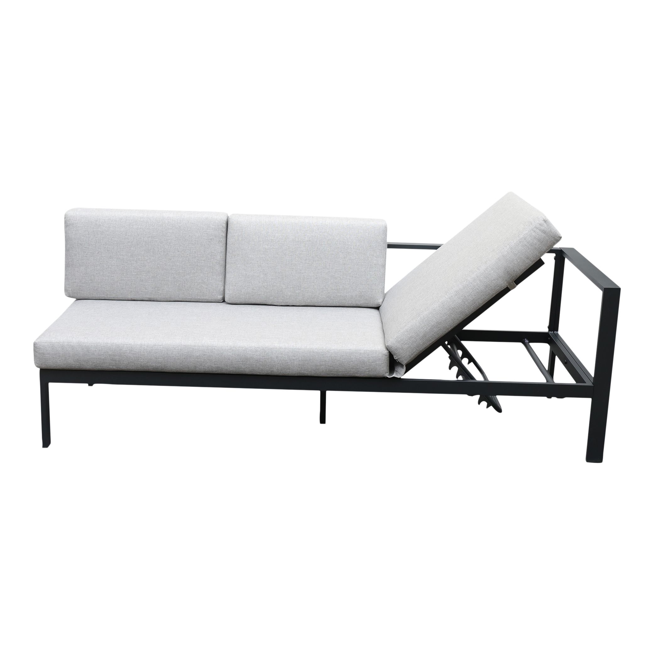 GoodHome Galini Black 10 Seater Modular corner Garden furniture set