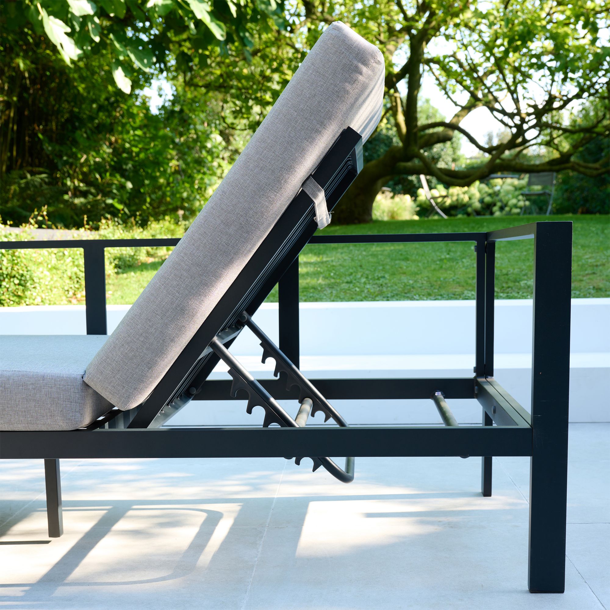 GoodHome Galini Black 10 Seater Modular corner Garden furniture set