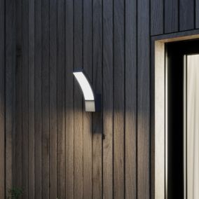 GoodHome Gambell Fixed Matt Dark grey Mains-powered (wired) Integrated LED Outdoor Wall light 1600lm