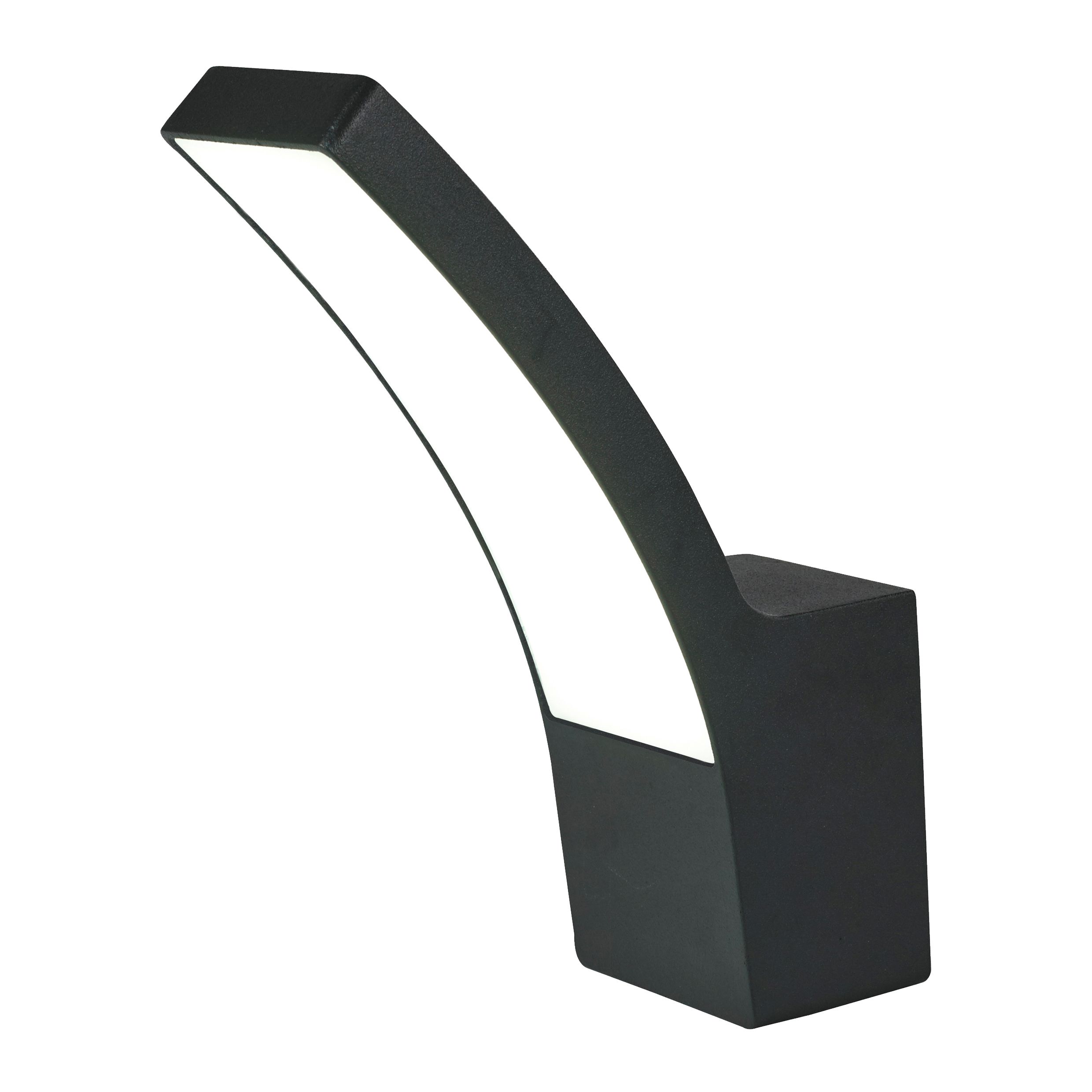 GoodHome Gambell Fixed Matt Dark grey Mains-powered (wired) Integrated LED Outdoor Wall light 1600lm