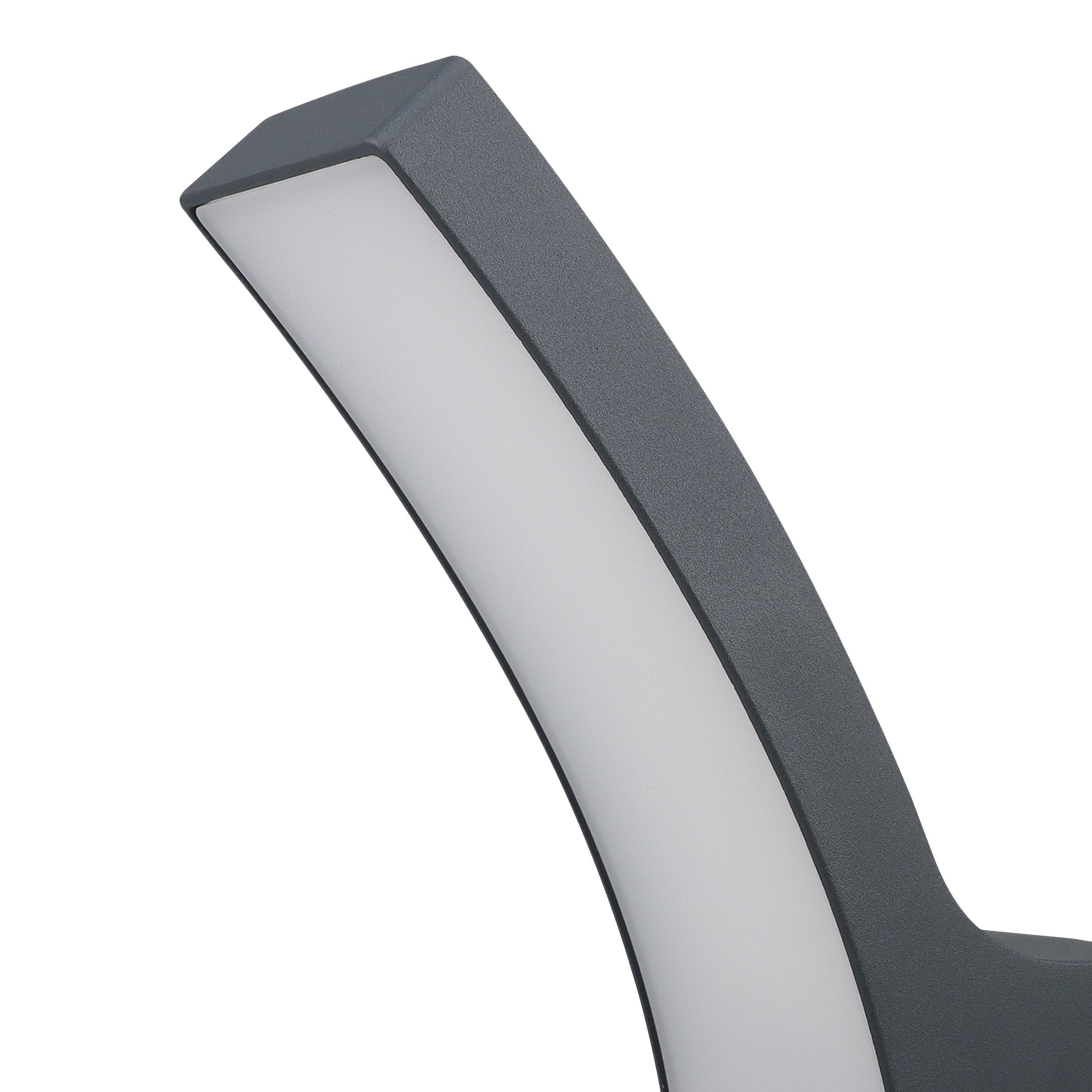 GoodHome Gambell Fixed Matt Dark grey Mains-powered (wired) Integrated LED Outdoor Wall light 1600lm