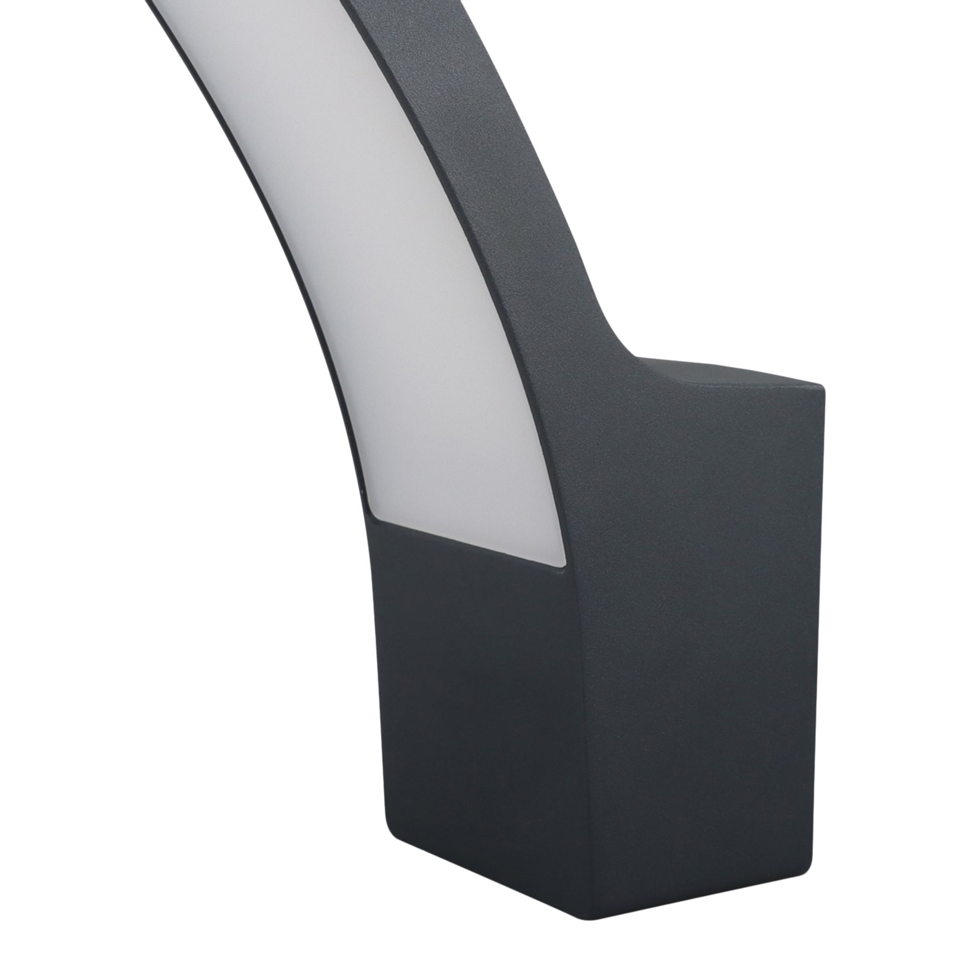 GoodHome Gambell Fixed Matt Dark grey Mains-powered (wired) Integrated LED Outdoor Wall light 1600lm