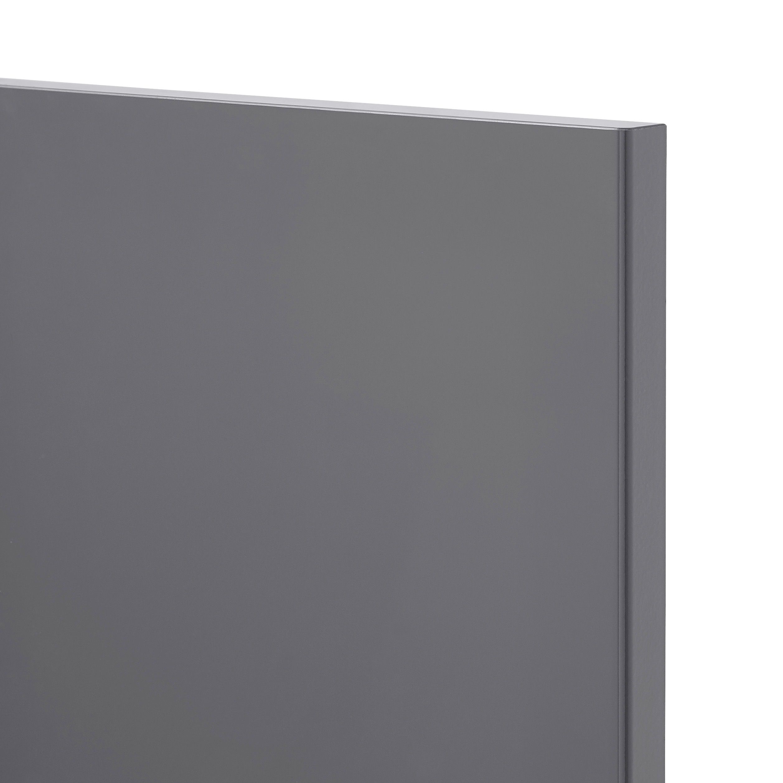 GoodHome Garcinia Gloss anthracite integrated handle Bi-fold Cabinet door (W)800mm (H)356mm (T)19mm