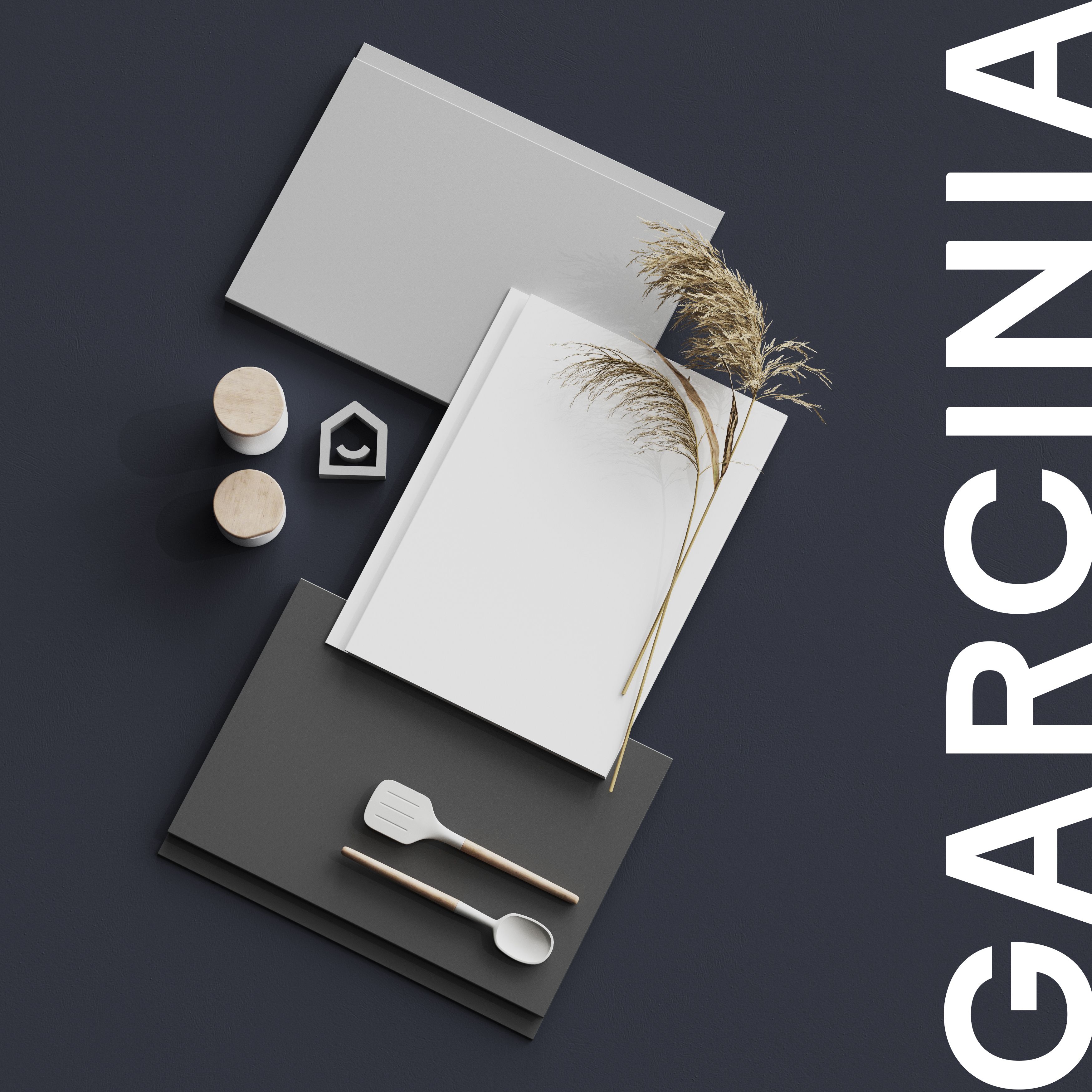 GoodHome Garcinia Gloss anthracite integrated handle Drawer front (W)500mm, Pack of 4