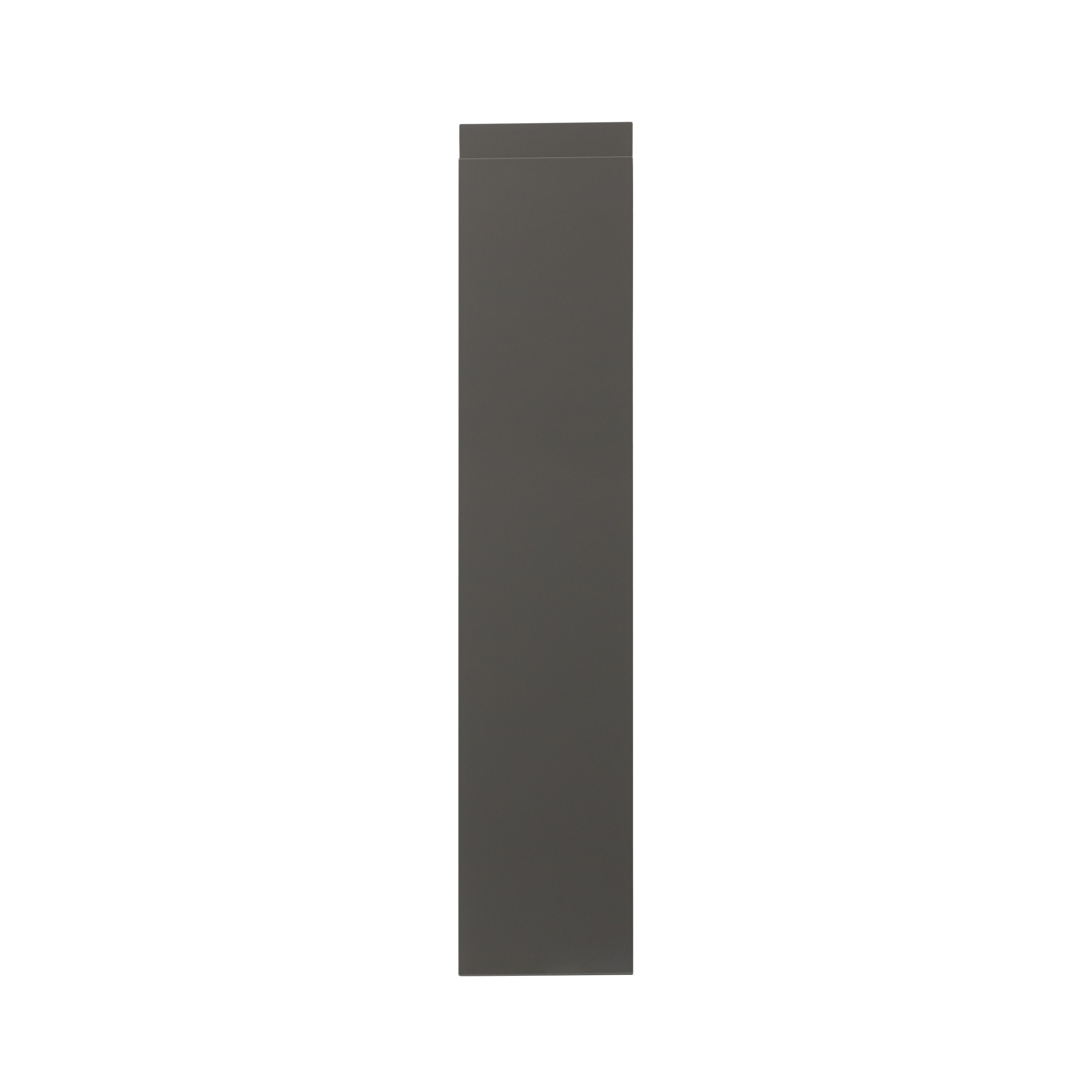 GoodHome Garcinia Gloss anthracite integrated handle Highline Cabinet door (W)150mm (H)715mm (T)19mm