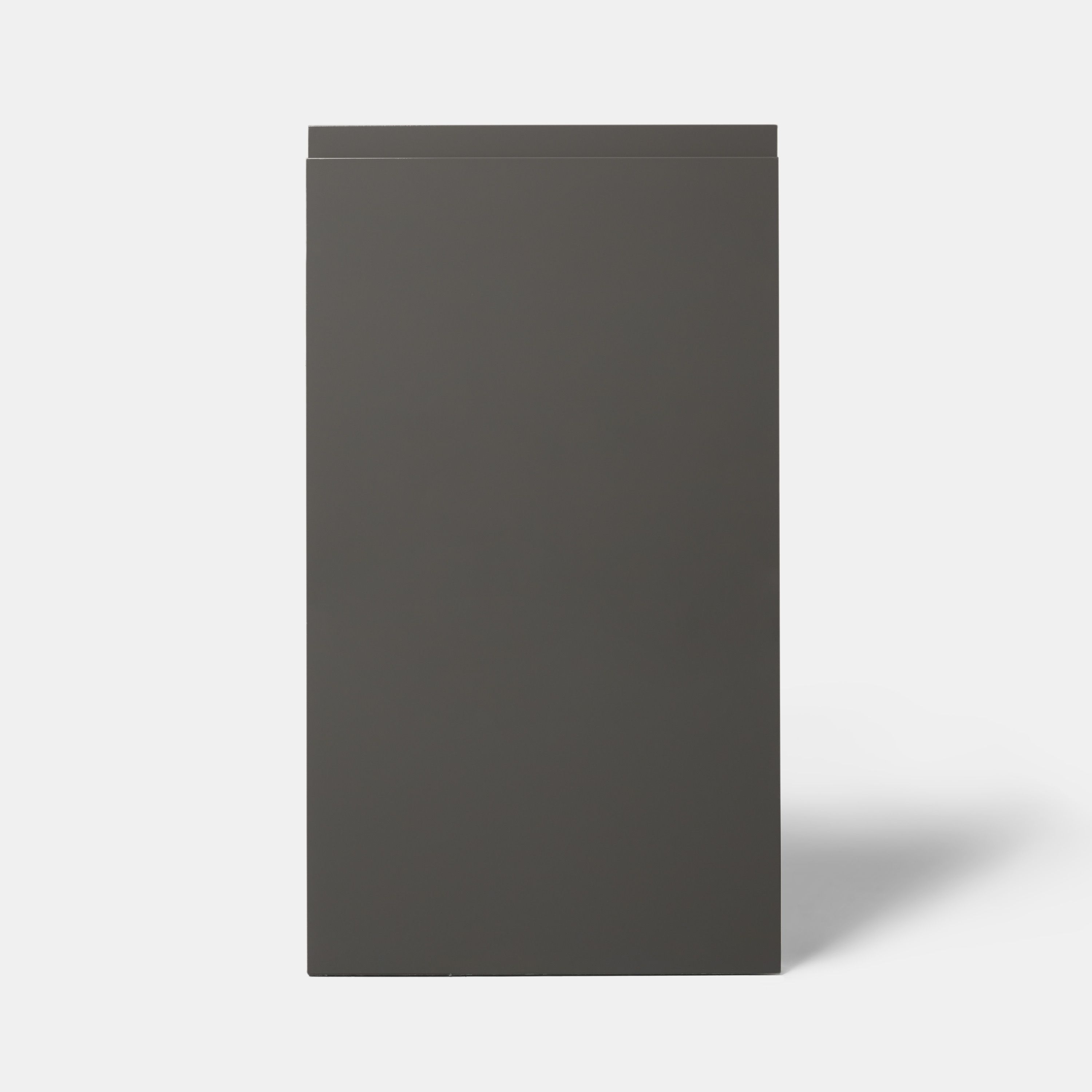 GoodHome Garcinia Gloss anthracite integrated handle Highline Cabinet door (W)450mm (H)715mm (T)19mm