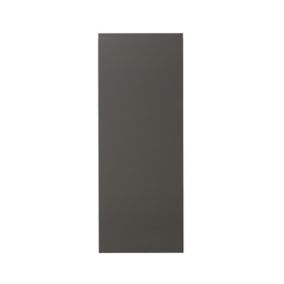GoodHome Garcinia Gloss anthracite integrated handle Larder Cabinet door (W)500mm (H)1287mm (T)19mm