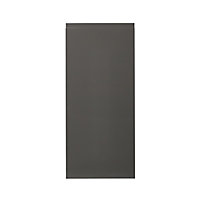 GoodHome Garcinia Gloss anthracite integrated handle Tall wall Cabinet door (W)400mm (H)895mm (T)19mm