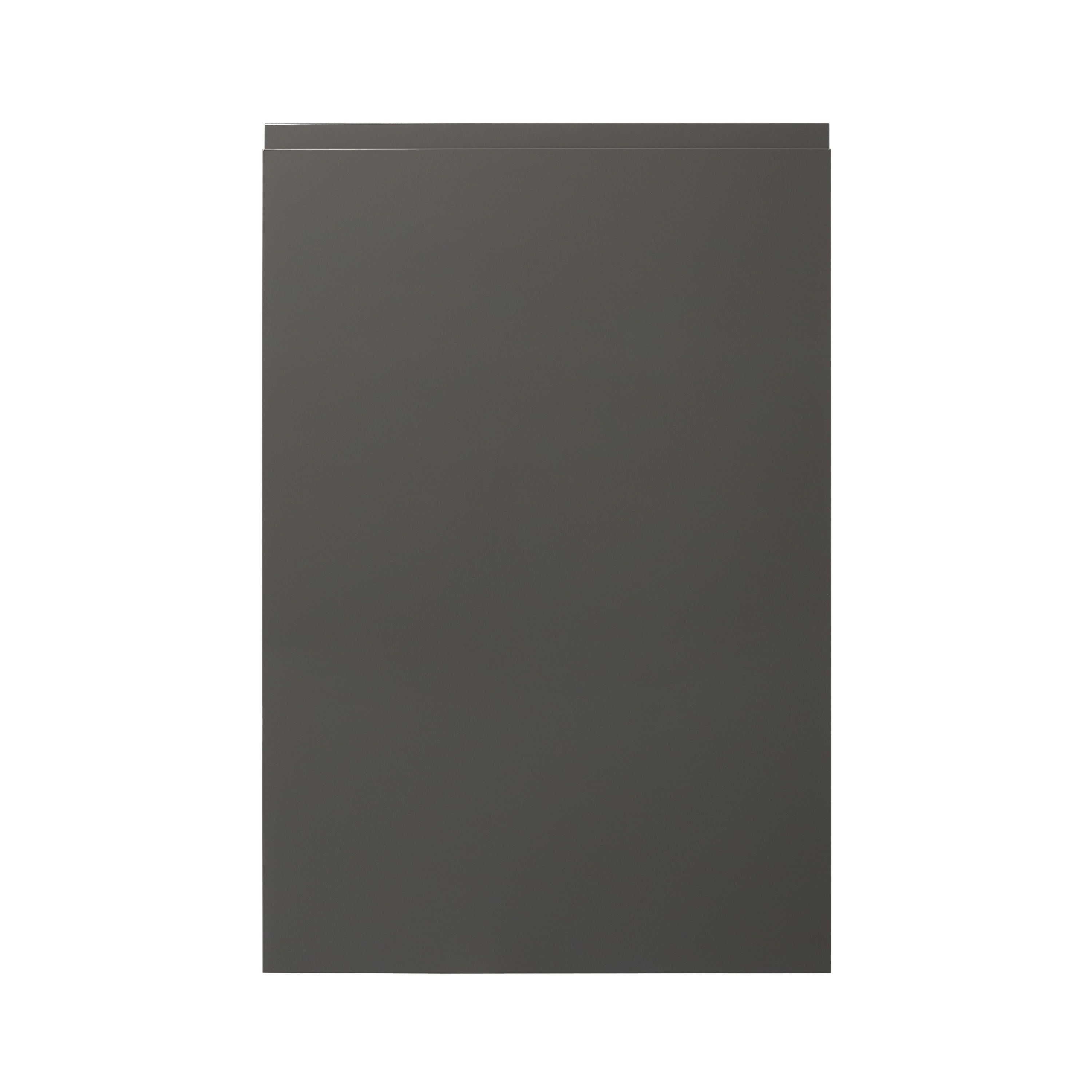 GoodHome Garcinia Gloss anthracite integrated handle Tall wall Cabinet door (W)600mm (H)895mm (T)19mm