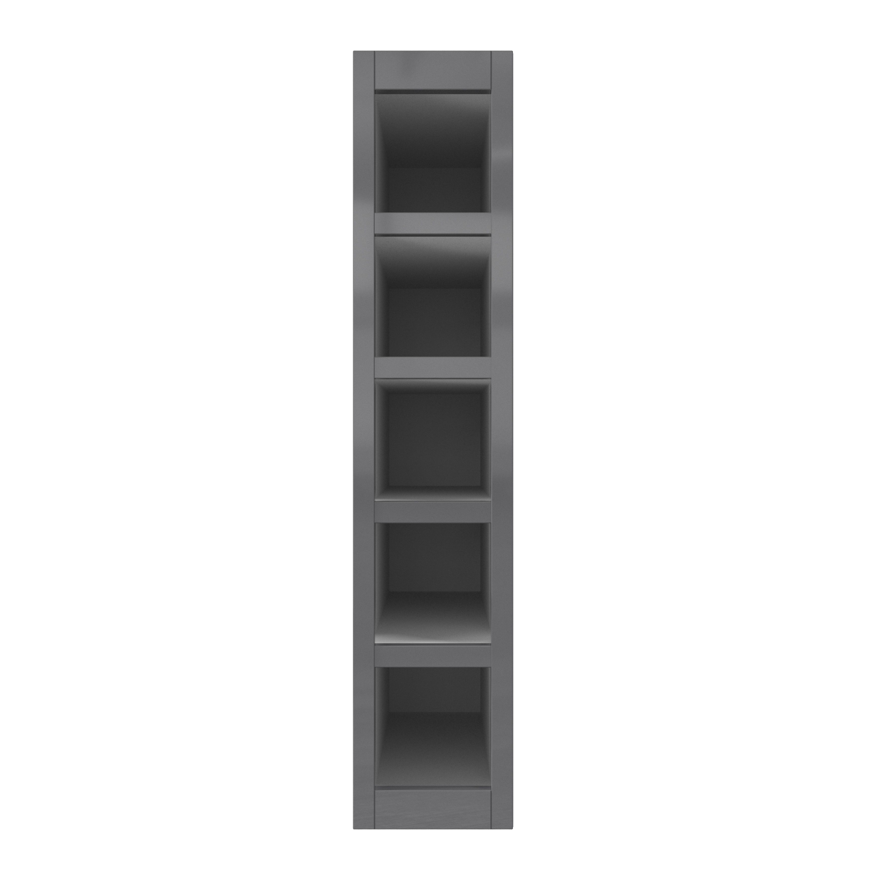 GoodHome Garcinia Gloss Anthracite Wine rack fascia, (H)715mm (W)147mm