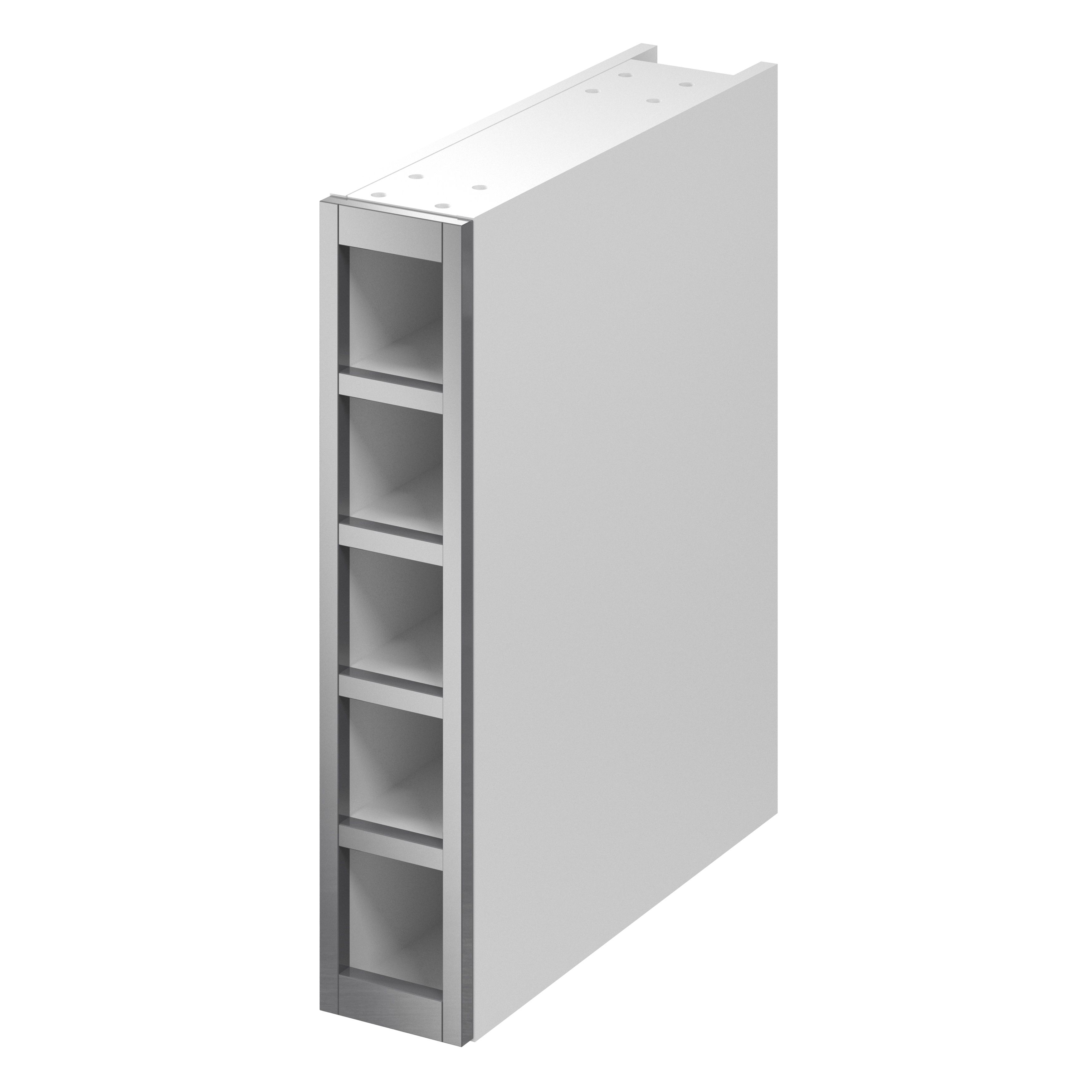 GoodHome Garcinia Gloss Anthracite Wine rack fascia, (H)715mm (W)147mm
