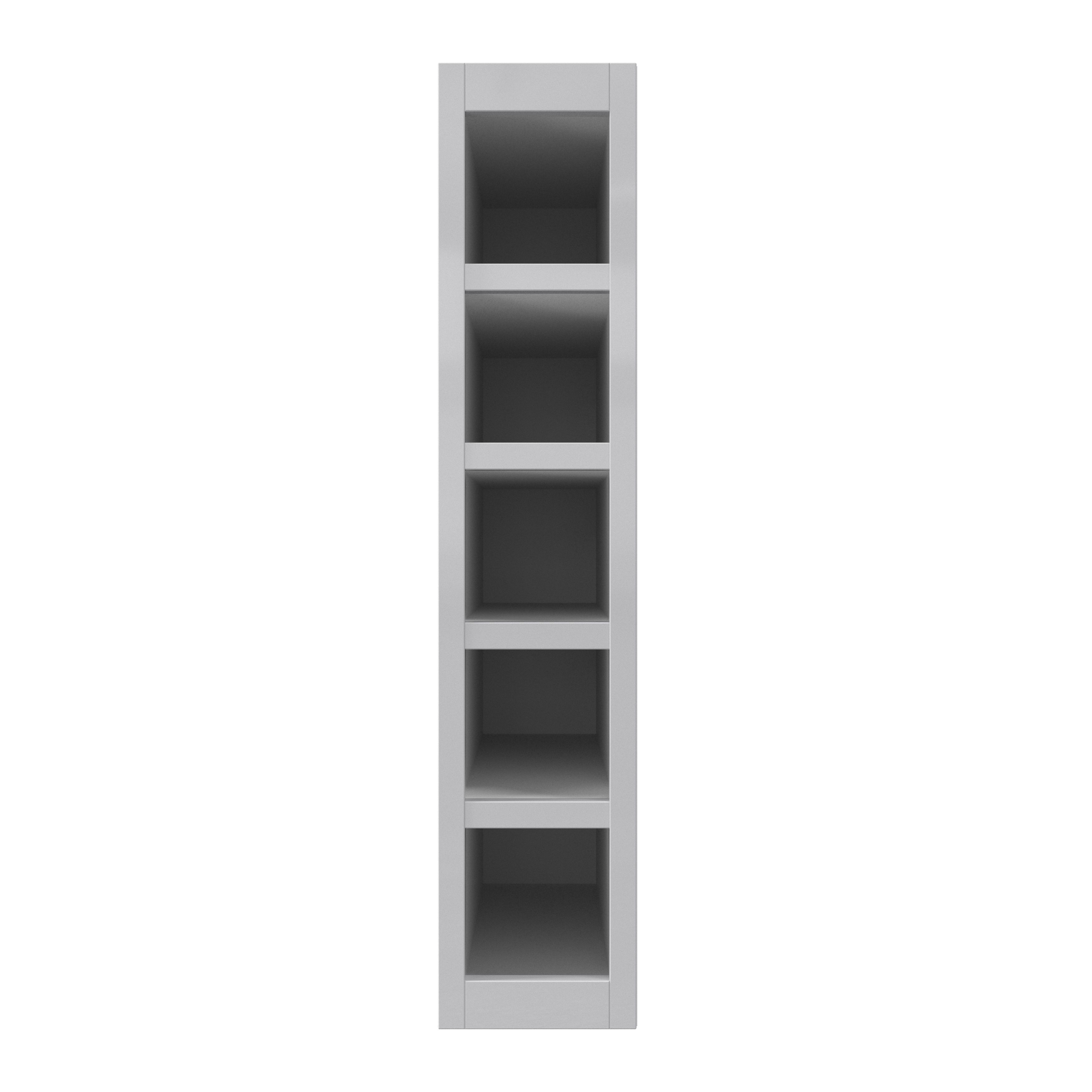 GoodHome Garcinia Gloss Grey Wine rack fascia, (H)715mm (W)147mm