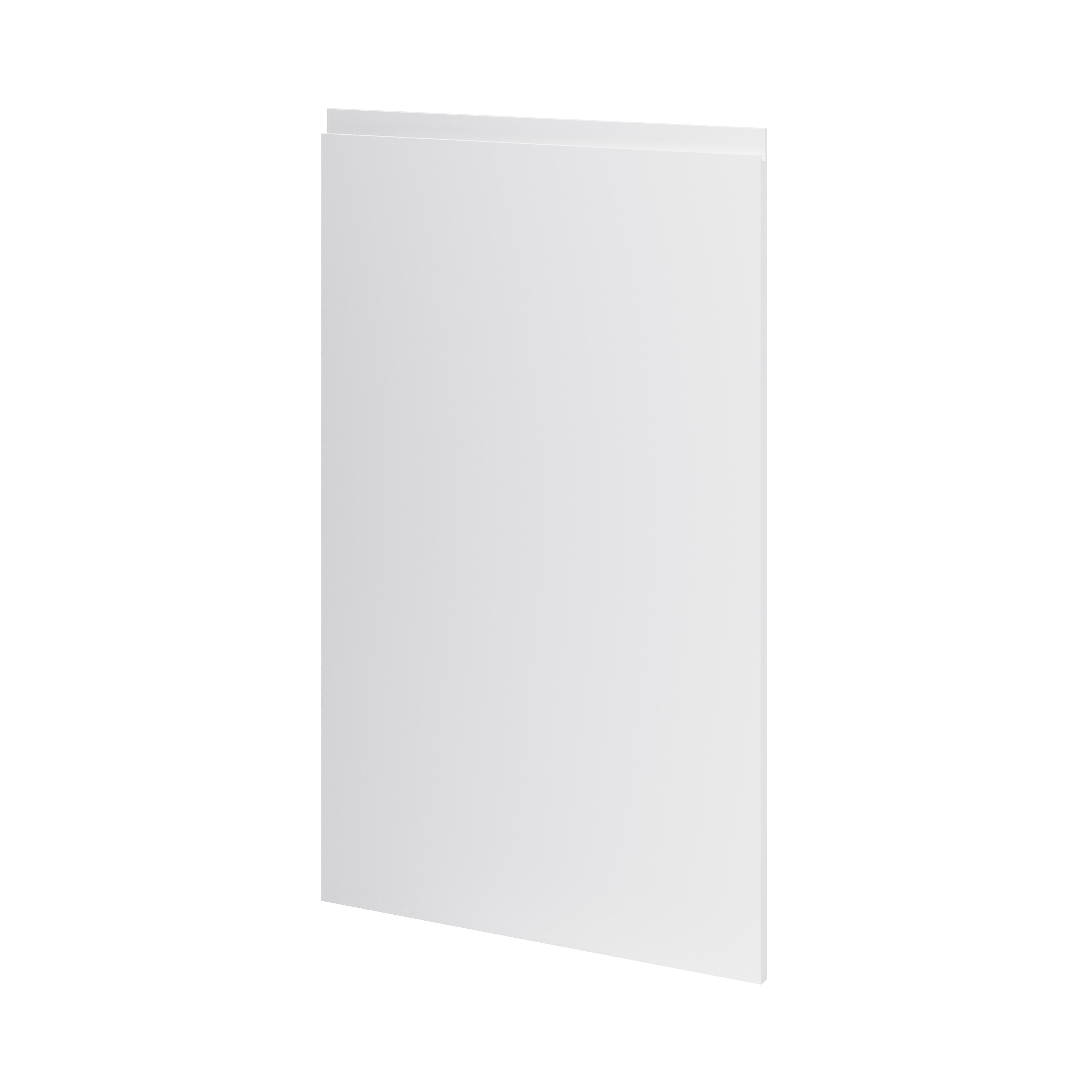 GoodHome Garcinia Gloss light grey integrated handle 50:50 Larder/Fridge freezer Cabinet door (W)600mm (H)1001mm (T)19mm