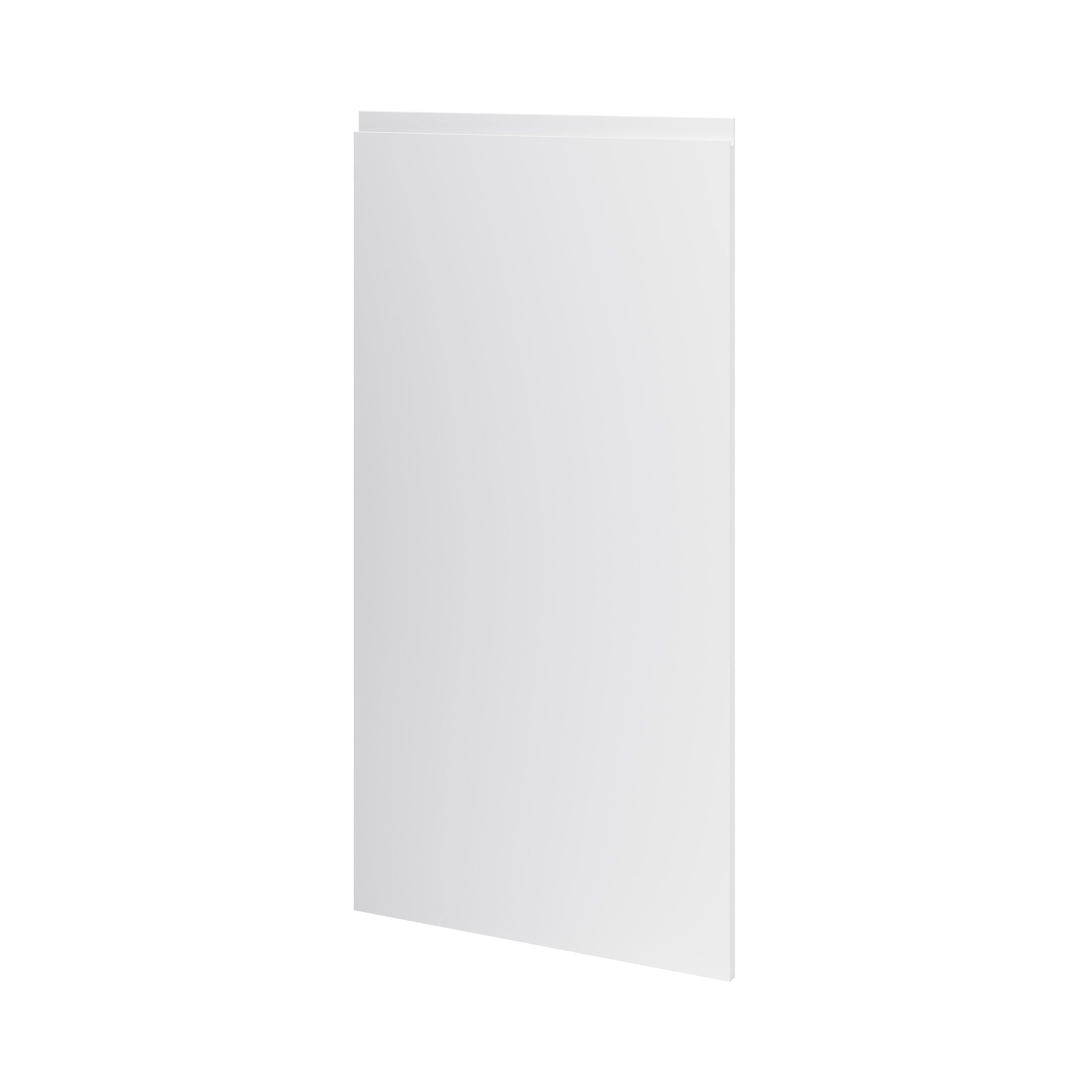 GoodHome Garcinia Gloss light grey integrated handle 50:50 Tall larder Cabinet door (W)600mm (H)1181mm (T)19mm