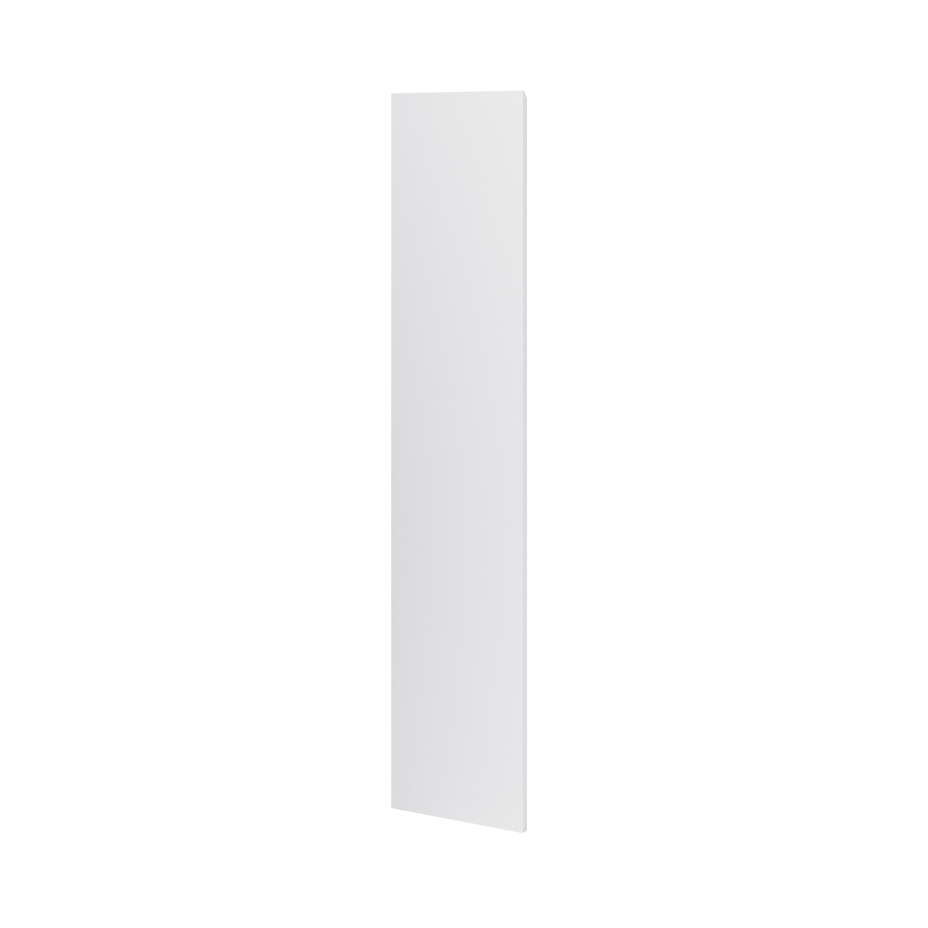 GoodHome Garcinia Gloss light grey integrated handle 70:30 Tall larder Cabinet door (W)300mm (H)1467mm (T)19mm