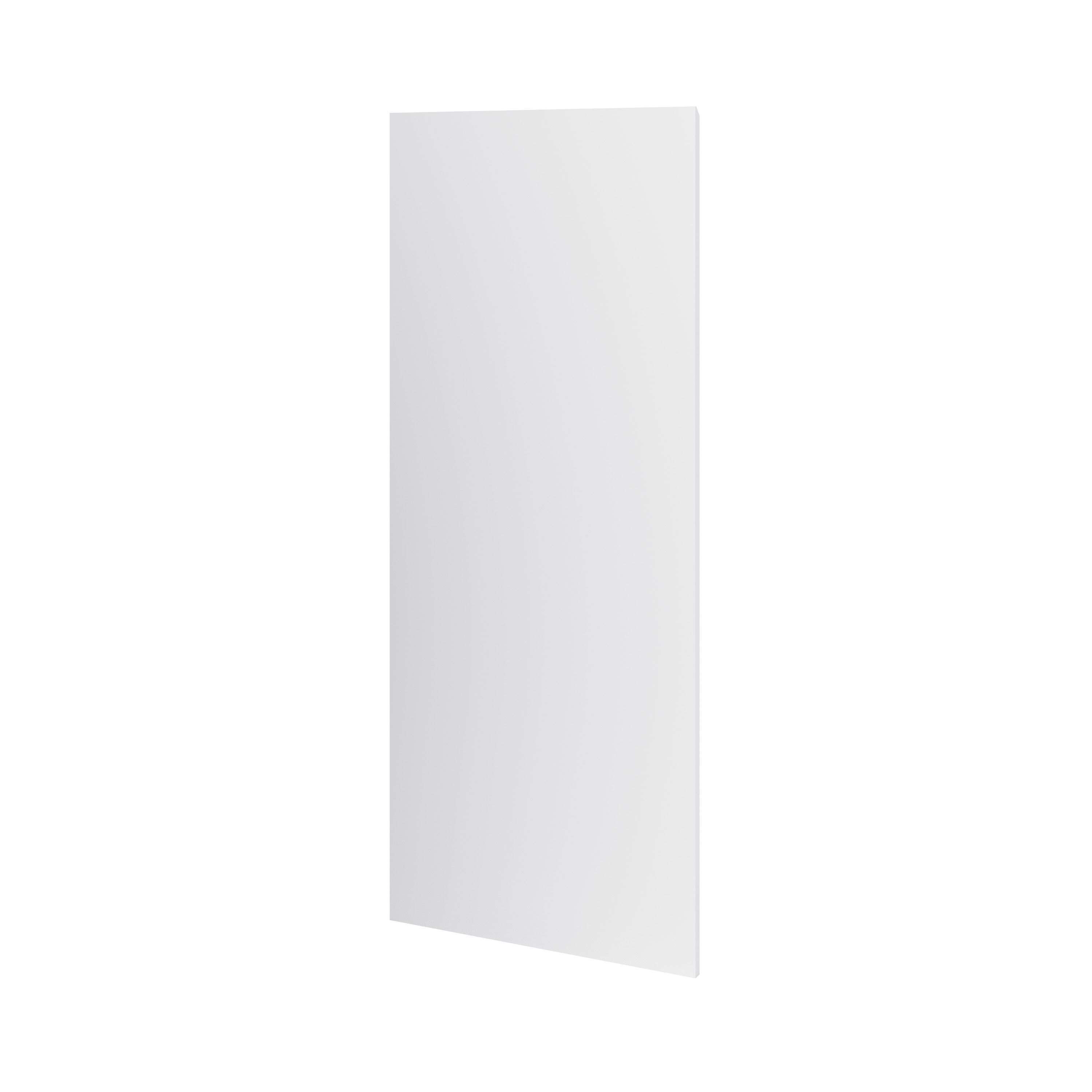 GoodHome Garcinia Gloss light grey integrated handle 70:30 Tall larder Cabinet door (W)600mm (H)1467mm (T)19mm