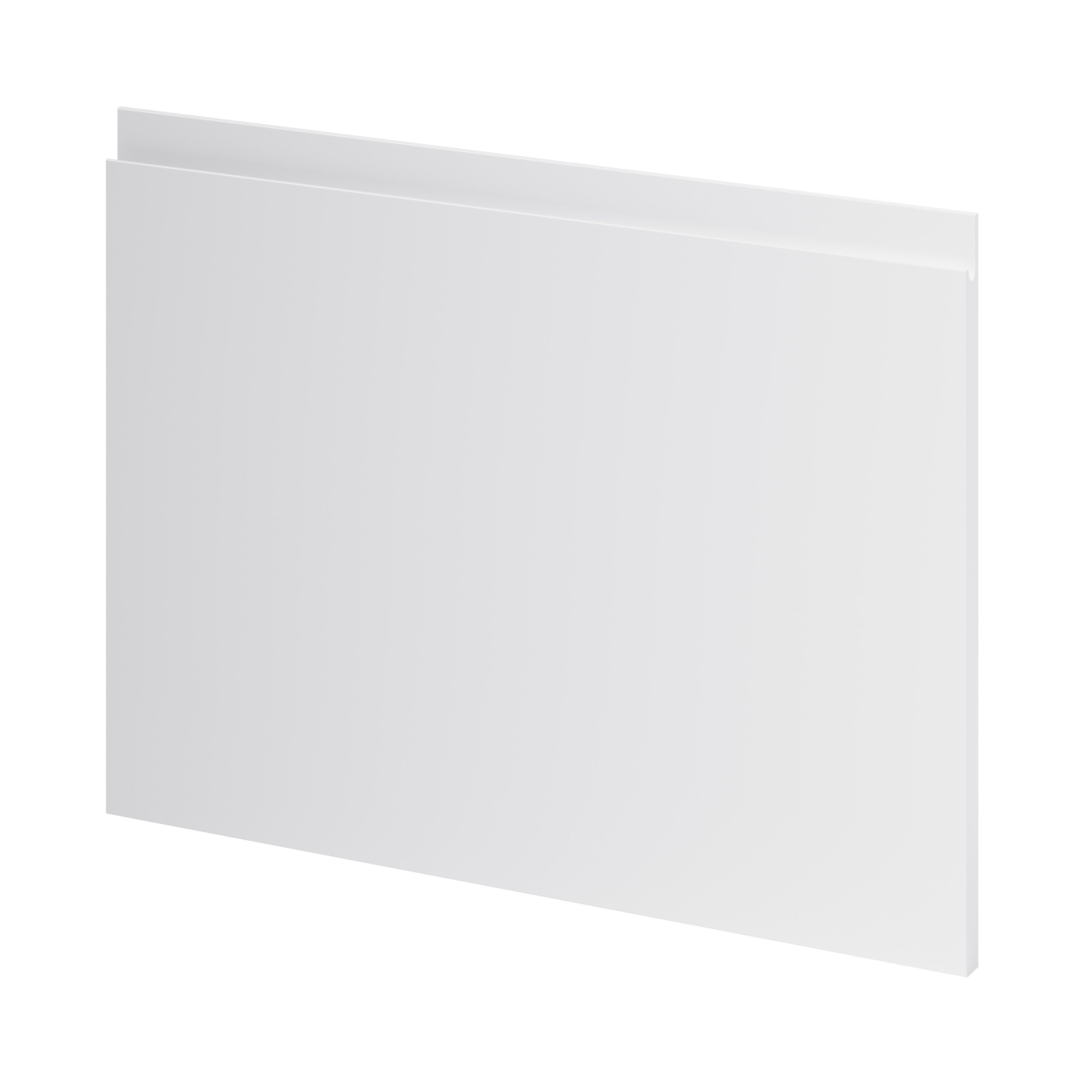 GoodHome Garcinia Gloss light grey integrated handle Appliance Cabinet door (W)600mm (H)453mm (T)19mm