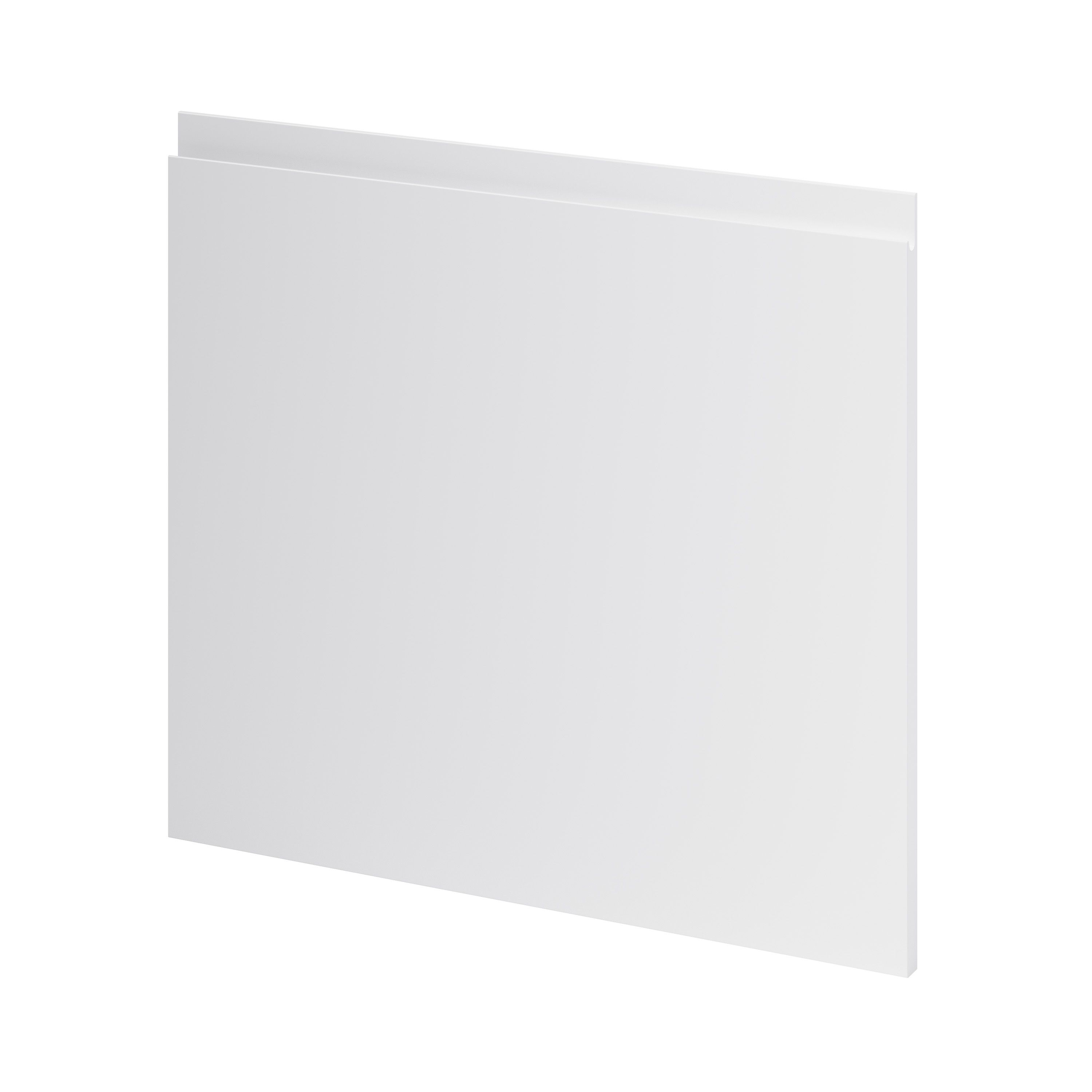 GoodHome Garcinia Gloss light grey integrated handle Appliance Cabinet door (W)600mm (H)543mm (T)19mm