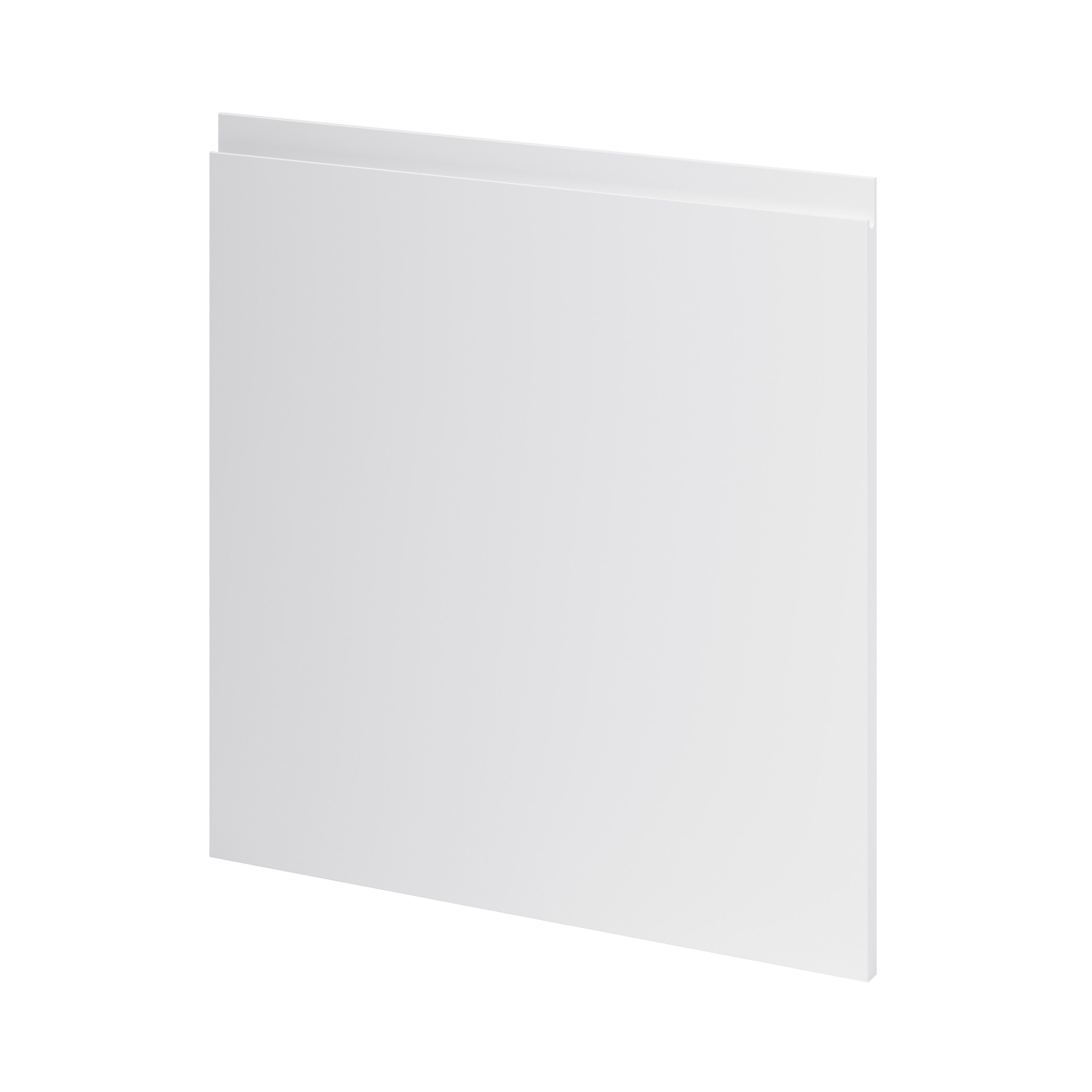 GoodHome Garcinia Gloss light grey integrated handle Appliance Cabinet door (W)600mm (H)626mm (T)19mm