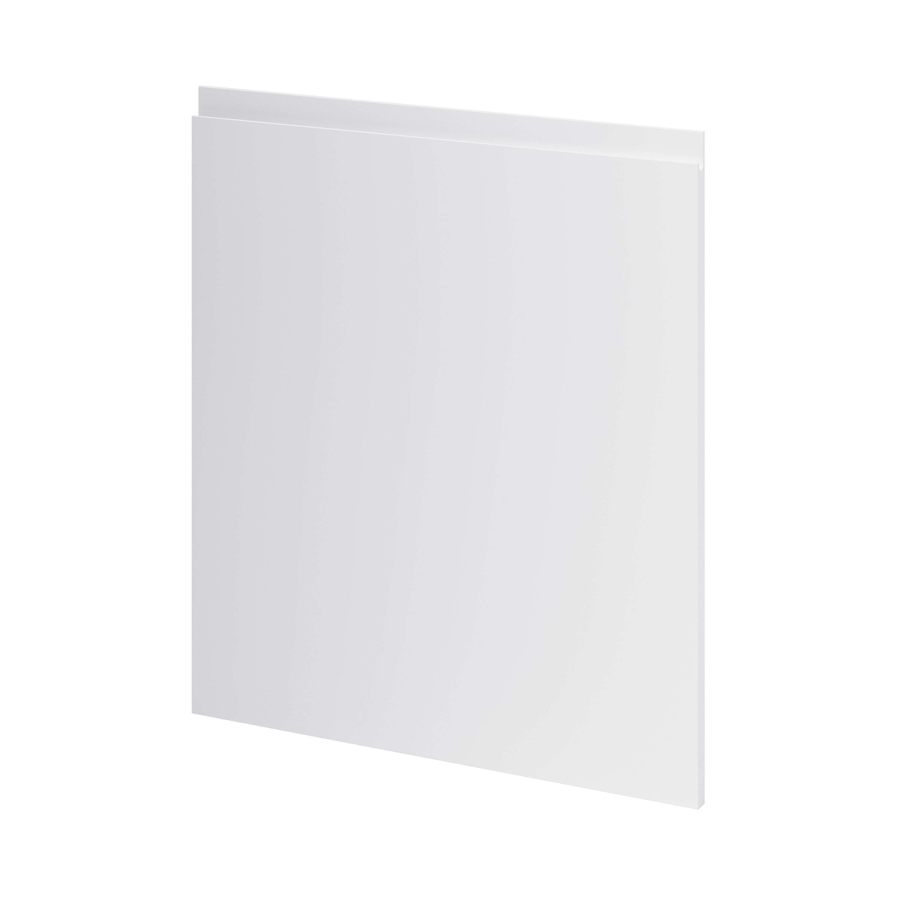 GoodHome Garcinia Gloss light grey integrated handle Appliance Cabinet door (W)600mm (H)687mm (T)19mm