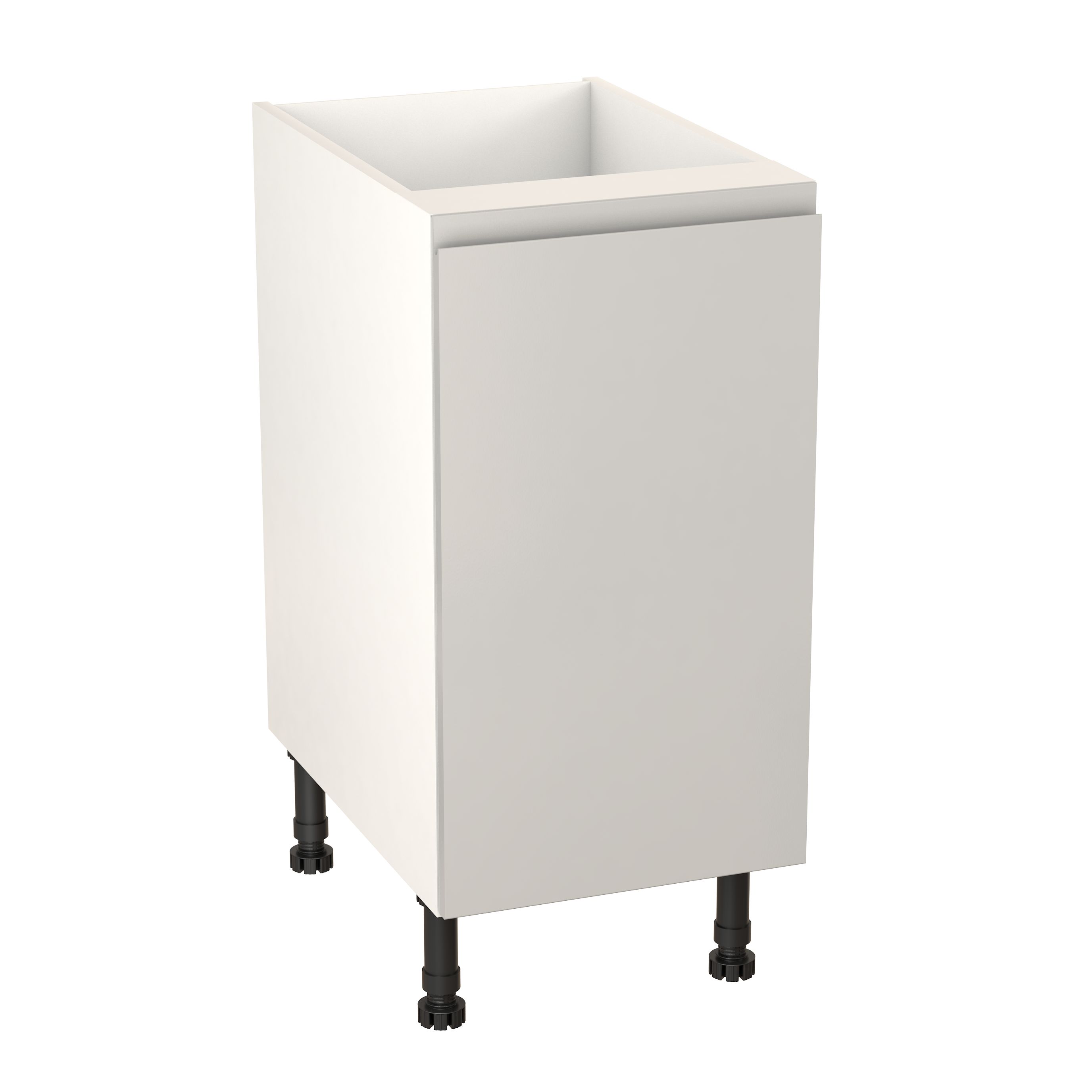 GoodHome Garcinia Gloss light grey integrated handle Base Kitchen cabinet (W)400mm (H)720mm
