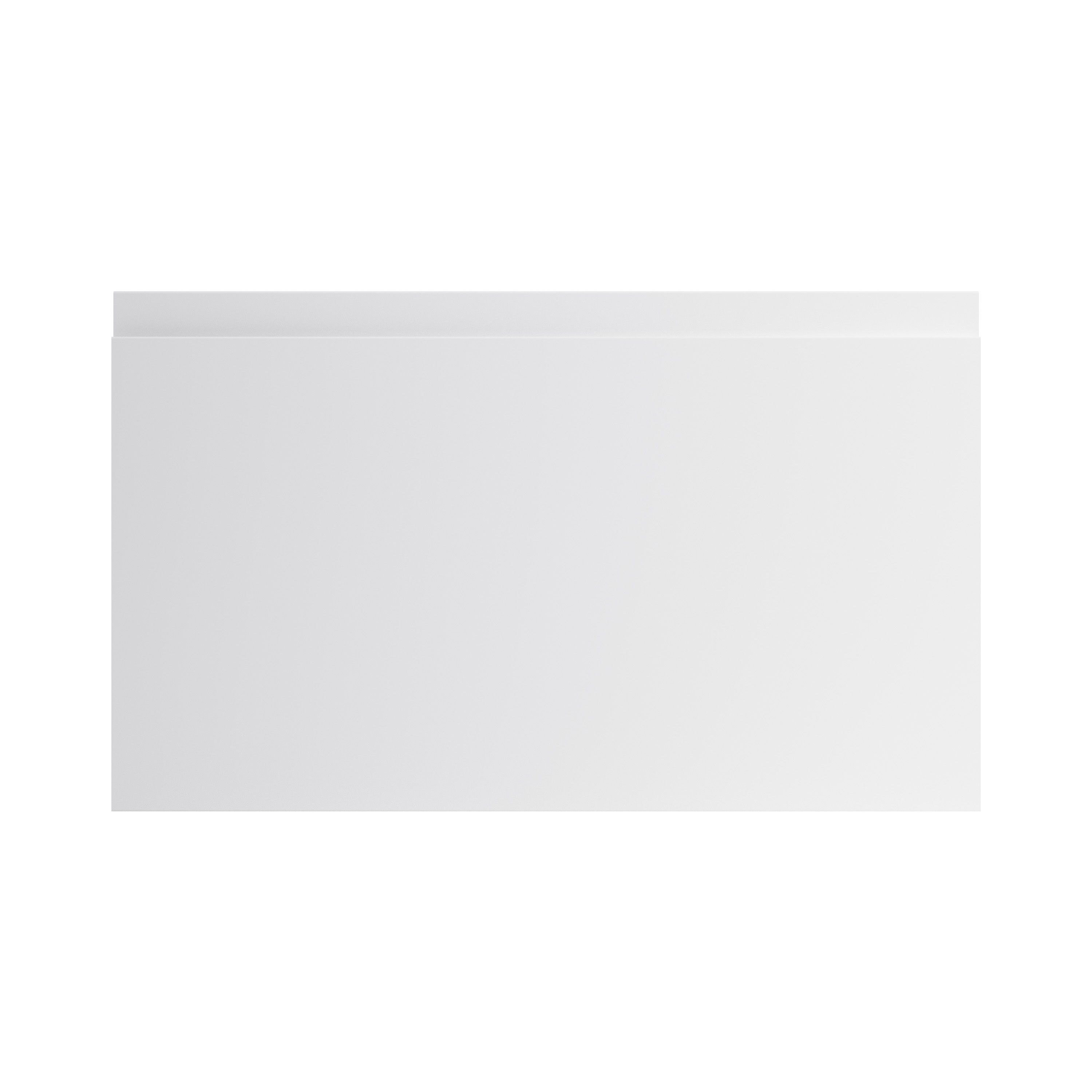 GoodHome Garcinia Gloss light grey integrated handle Drawer front, bridging door & bi fold door, (W)600mm (H)356mm (T)19mm