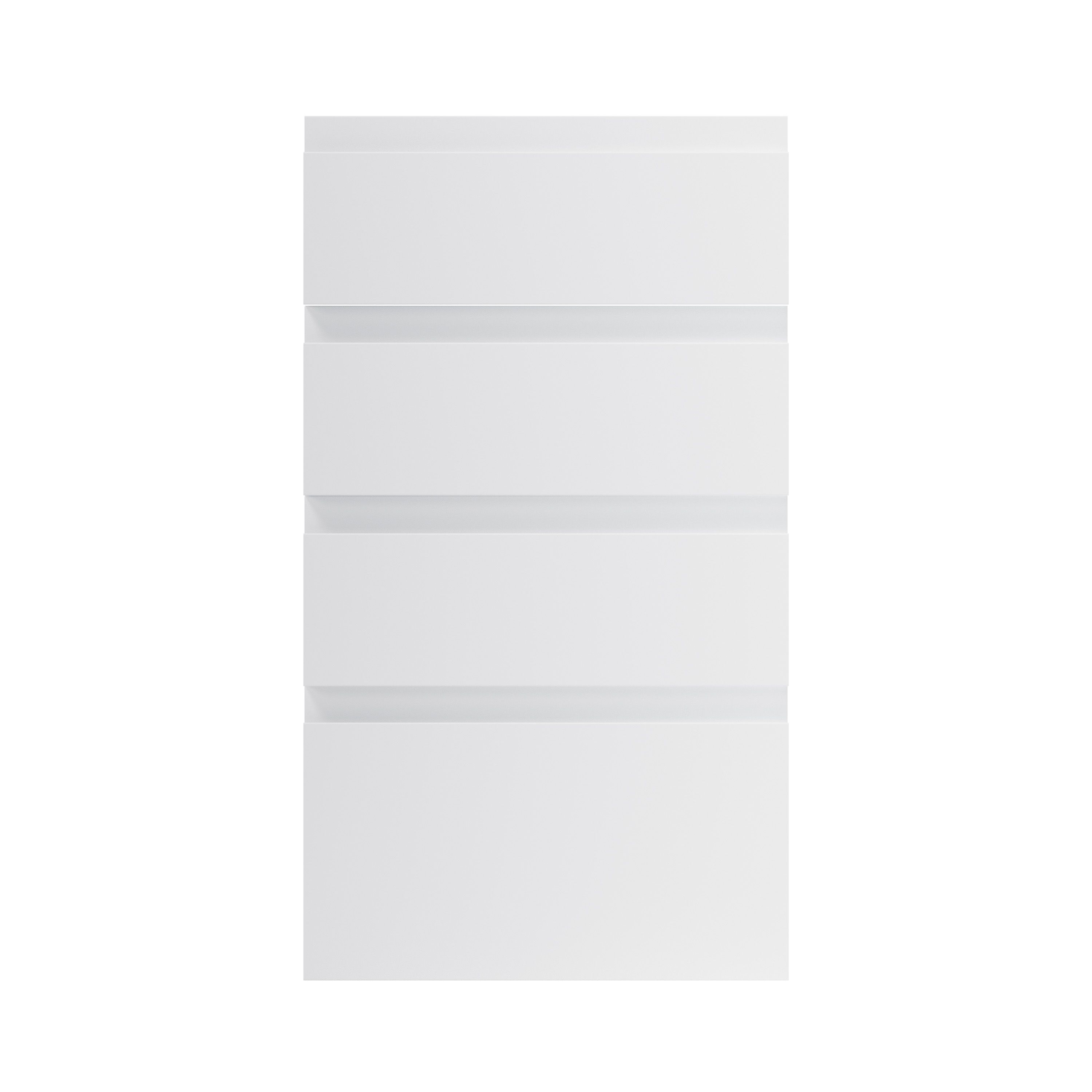 GoodHome Garcinia Gloss light grey integrated handle Drawer front (W)400mm, Pack of 4