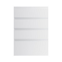 GoodHome Garcinia Gloss light grey integrated handle Drawer front (W)500mm, Pack of 4