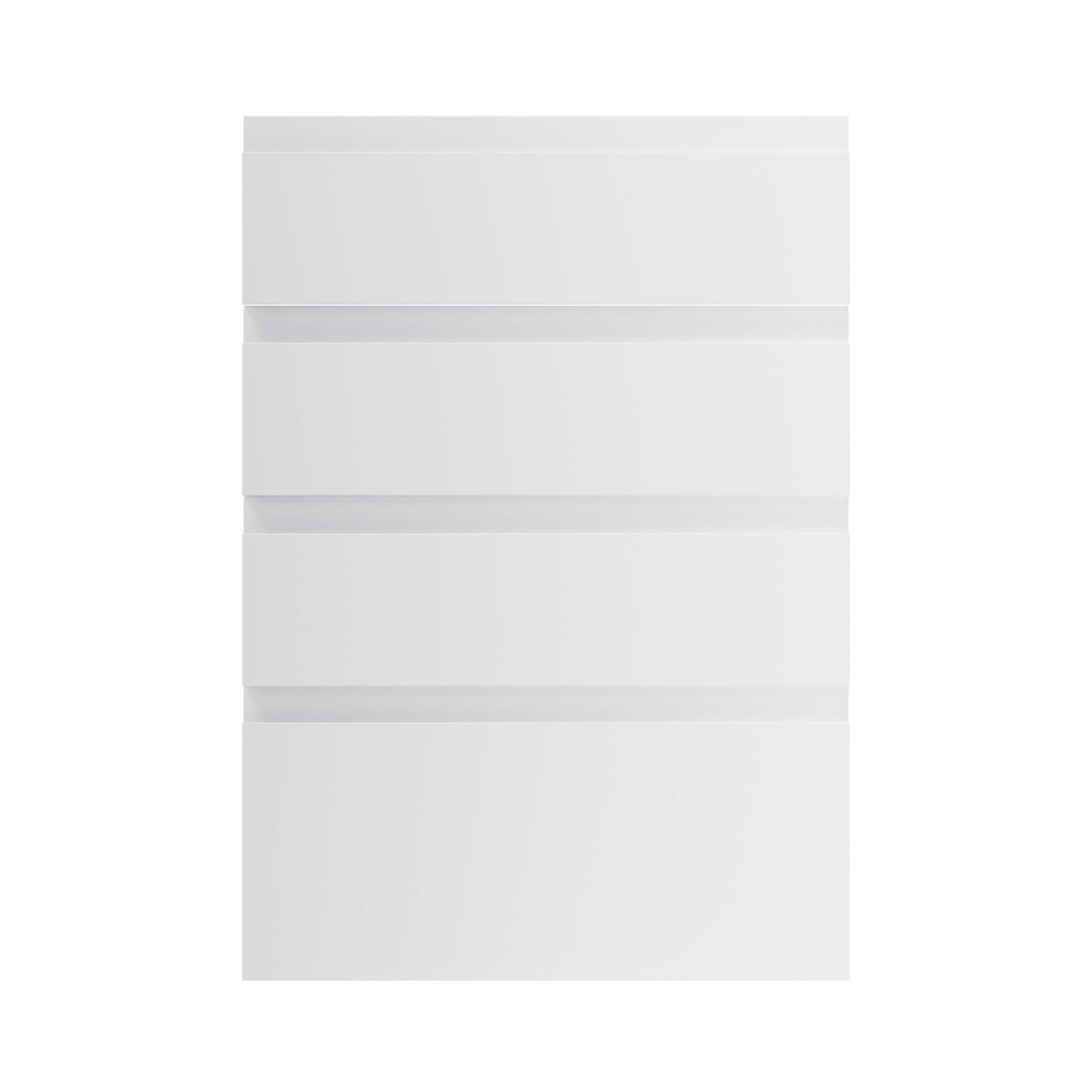 GoodHome Garcinia Gloss light grey integrated handle Drawer front (W)500mm, Pack of 4