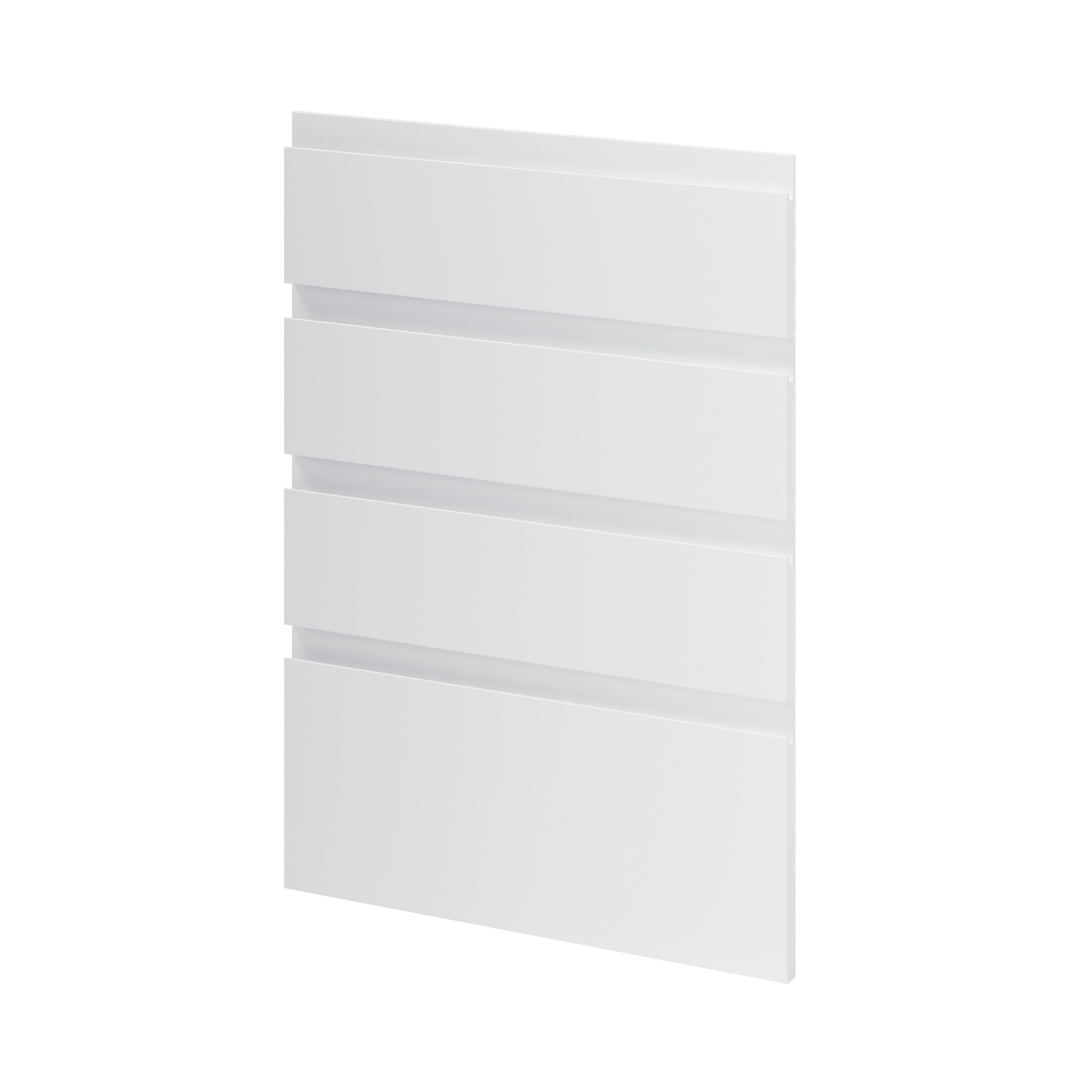 GoodHome Garcinia Gloss light grey integrated handle Drawer front (W)500mm, Pack of 4