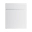 GoodHome Garcinia Gloss light grey integrated handle Drawer front, (W)600mm (H)715mm (T)19mm