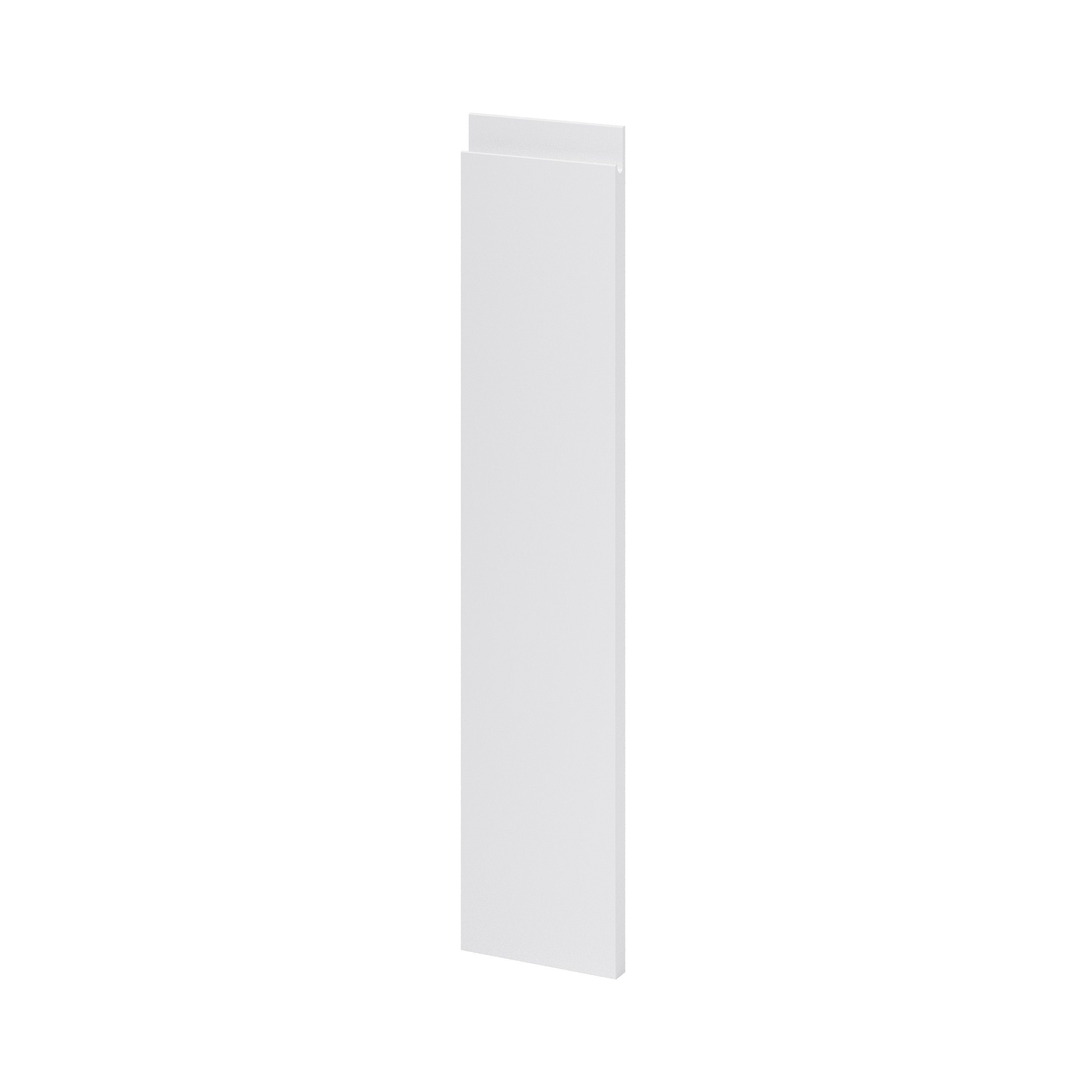 GoodHome Garcinia Gloss light grey integrated handle Highline Cabinet door (W)150mm (H)715mm (T)19mm