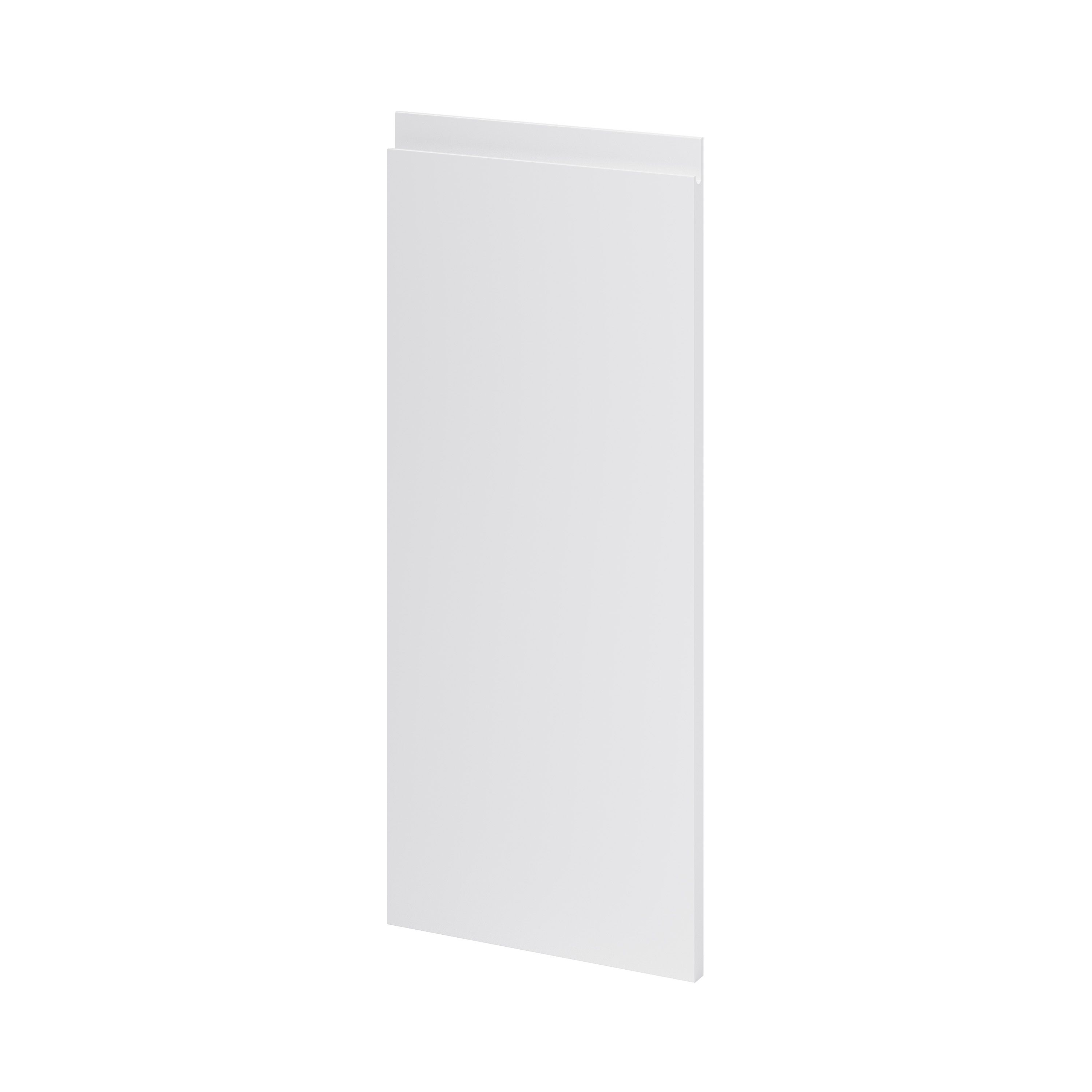 GoodHome Garcinia Gloss light grey integrated handle Highline Cabinet door (W)300mm (H)715mm (T)19mm