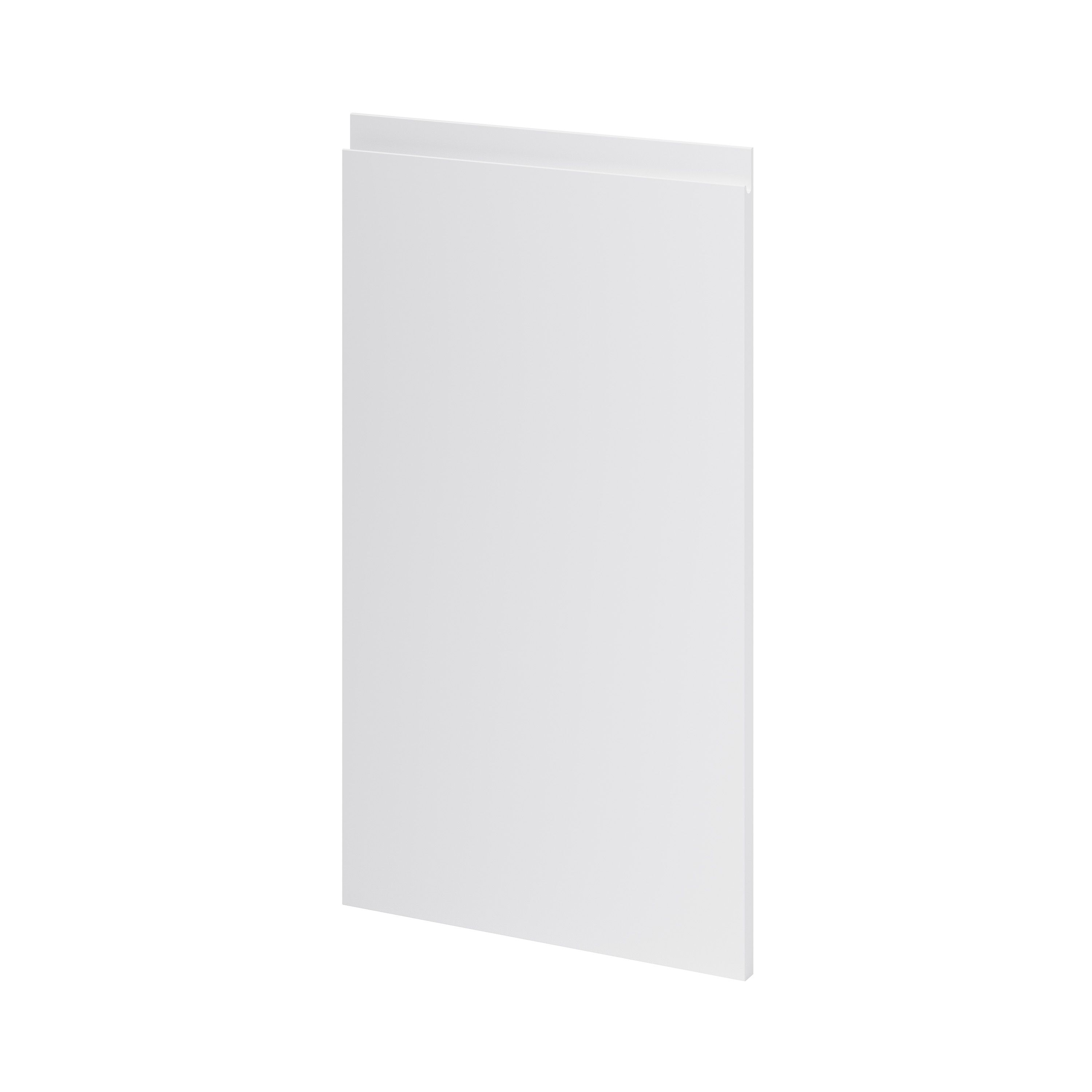 GoodHome Garcinia Gloss light grey integrated handle Highline Cabinet door (W)400mm (H)715mm (T)19mm