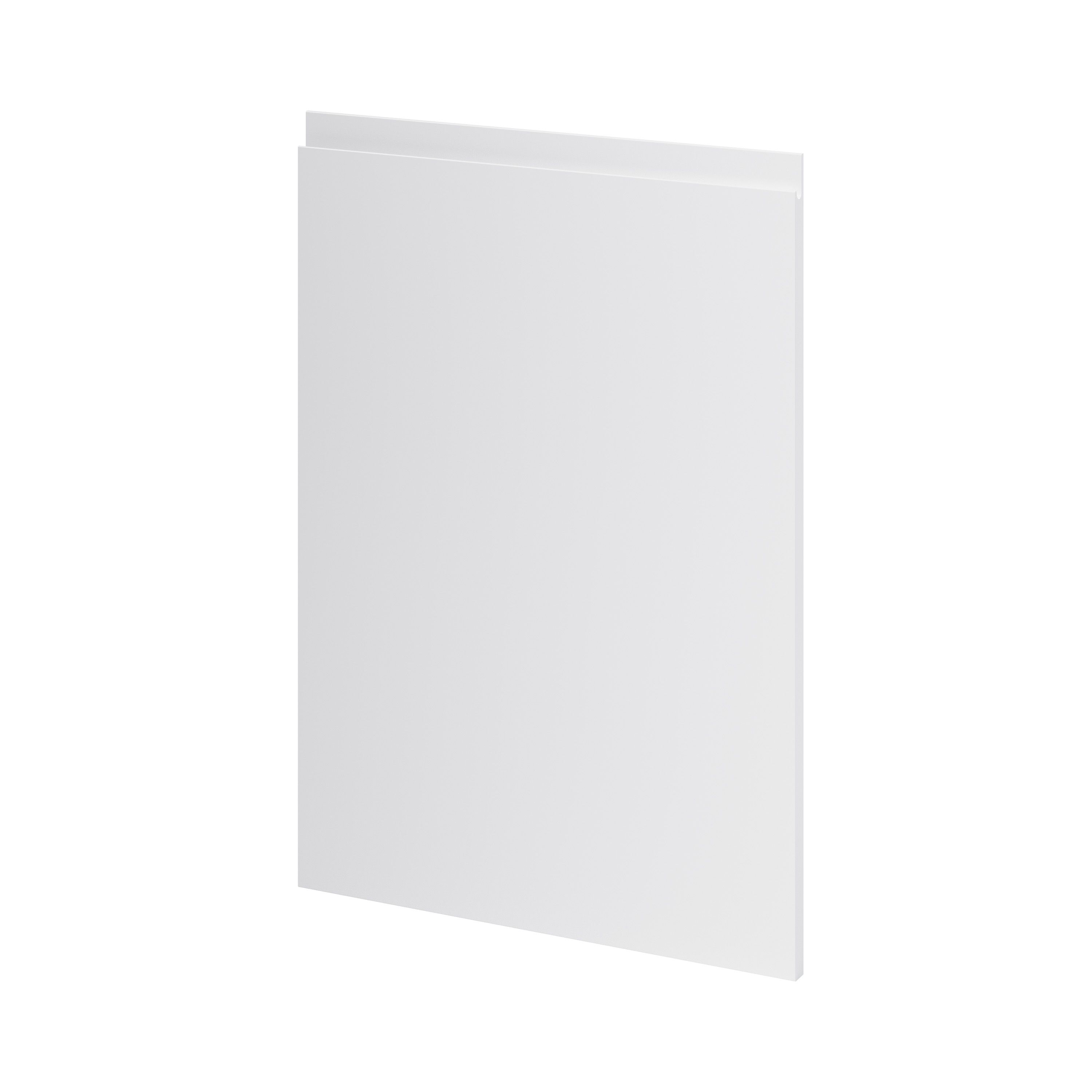 GoodHome Garcinia Gloss light grey integrated handle Highline Cabinet door (W)500mm (H)715mm (T)19mm