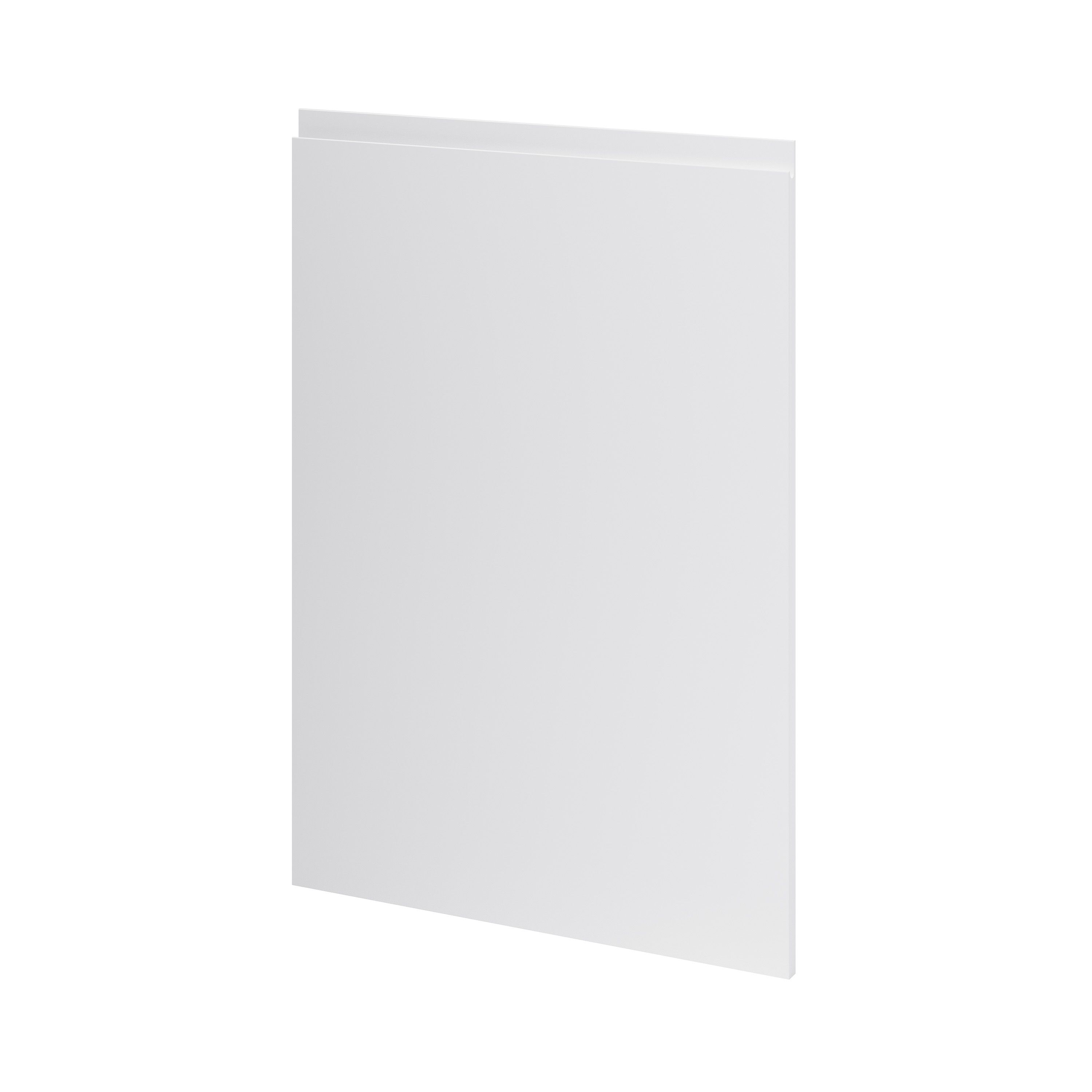 GoodHome Garcinia Gloss light grey integrated handle Tall appliance Cabinet door (W)600mm (H)723mm (T)19mm