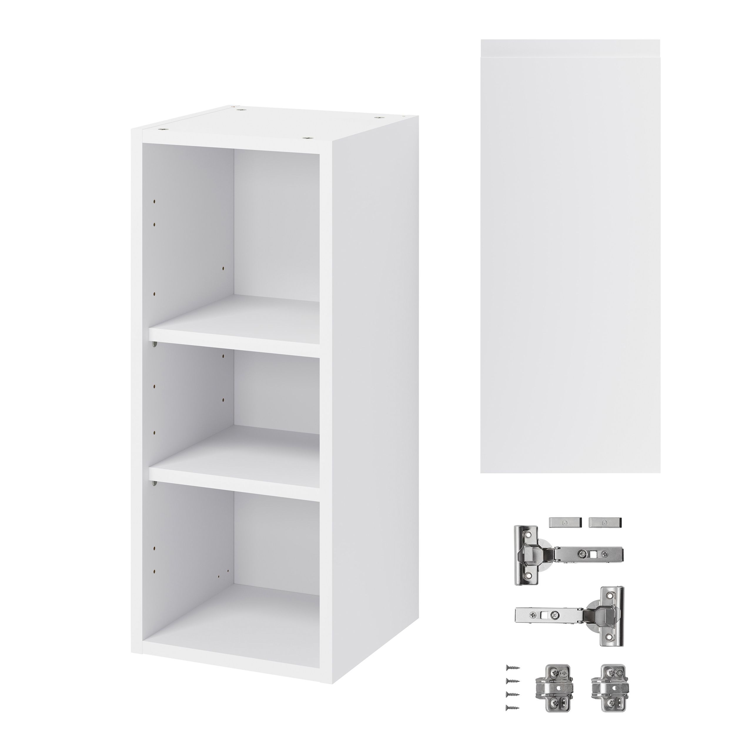 GoodHome Garcinia Gloss light grey integrated handle Wall Kitchen cabinet (W)300mm (H)720mm