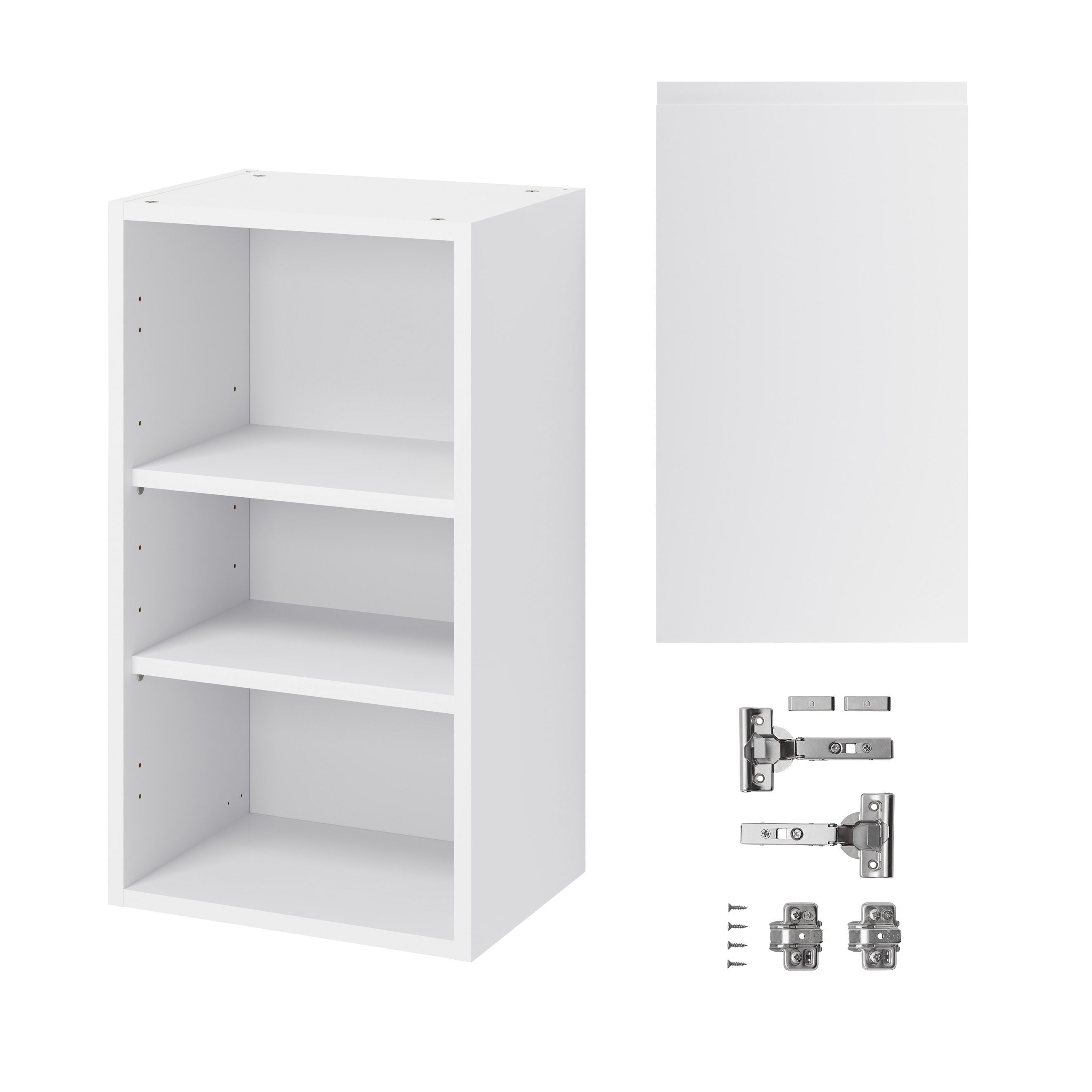 GoodHome Garcinia Gloss light grey integrated handle Wall Kitchen cabinet (W)400mm (H)720mm