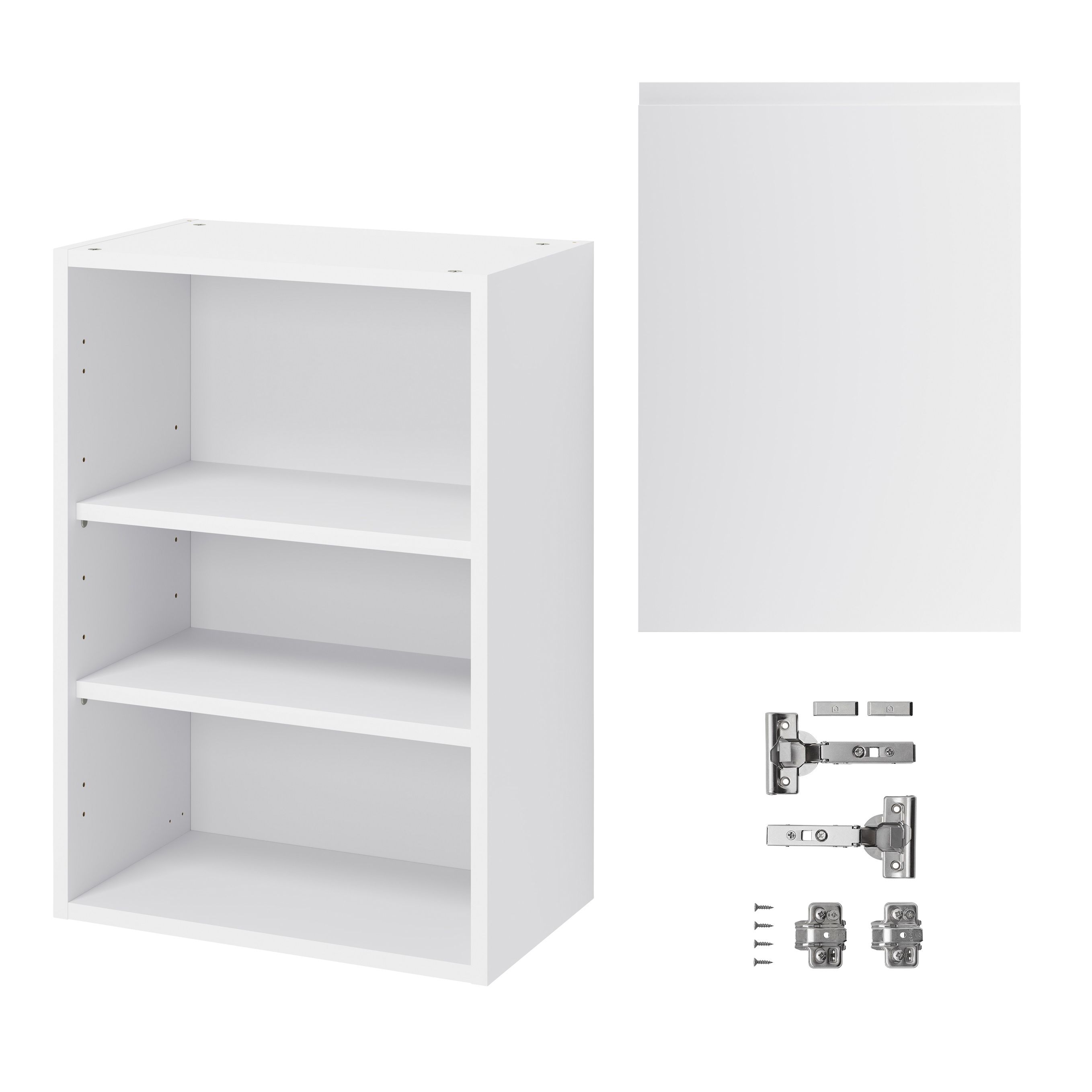 GoodHome Garcinia Gloss light grey integrated handle Wall Kitchen cabinet (W)500mm (H)720mm