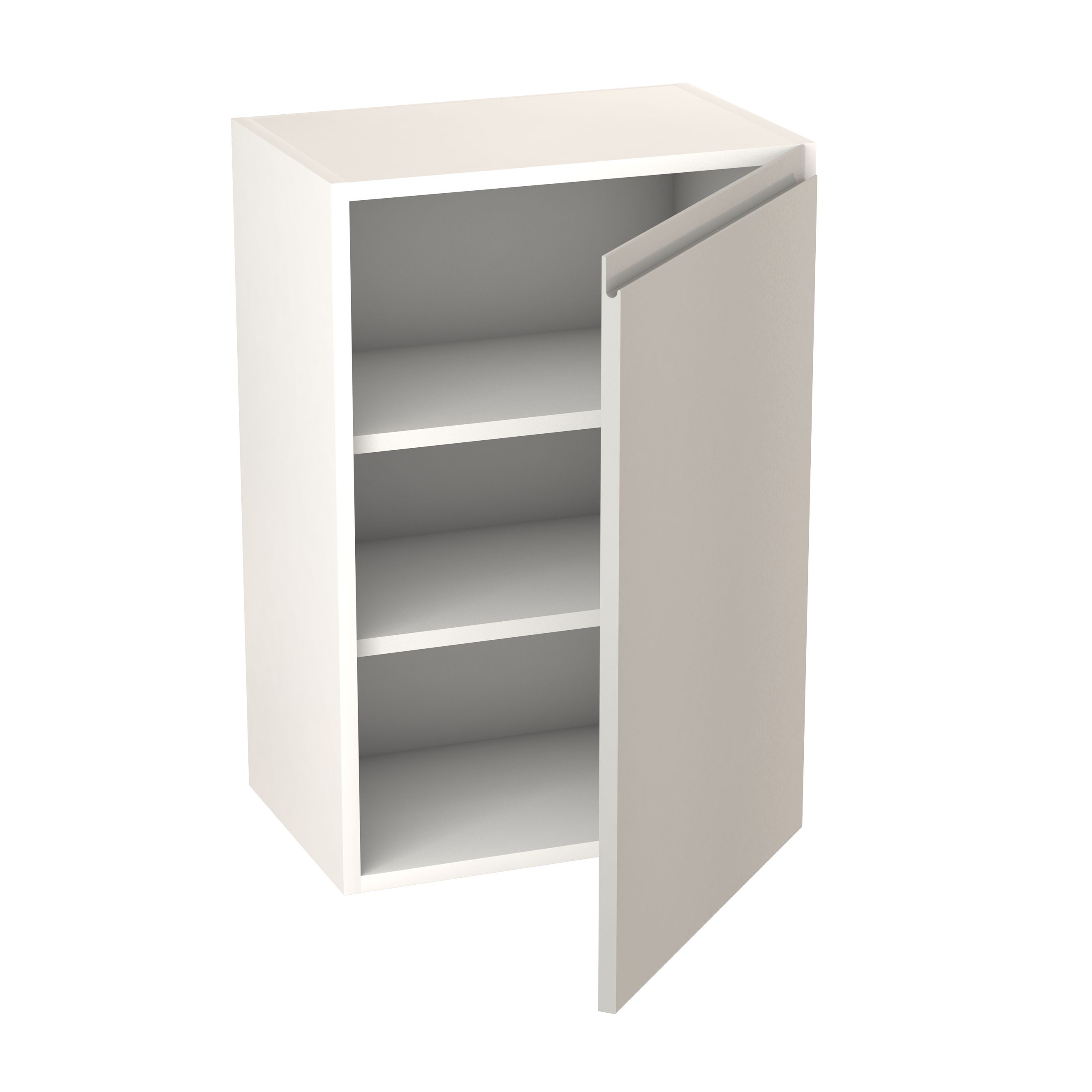 GoodHome Garcinia Gloss light grey integrated handle Wall Kitchen cabinet (W)500mm (H)720mm